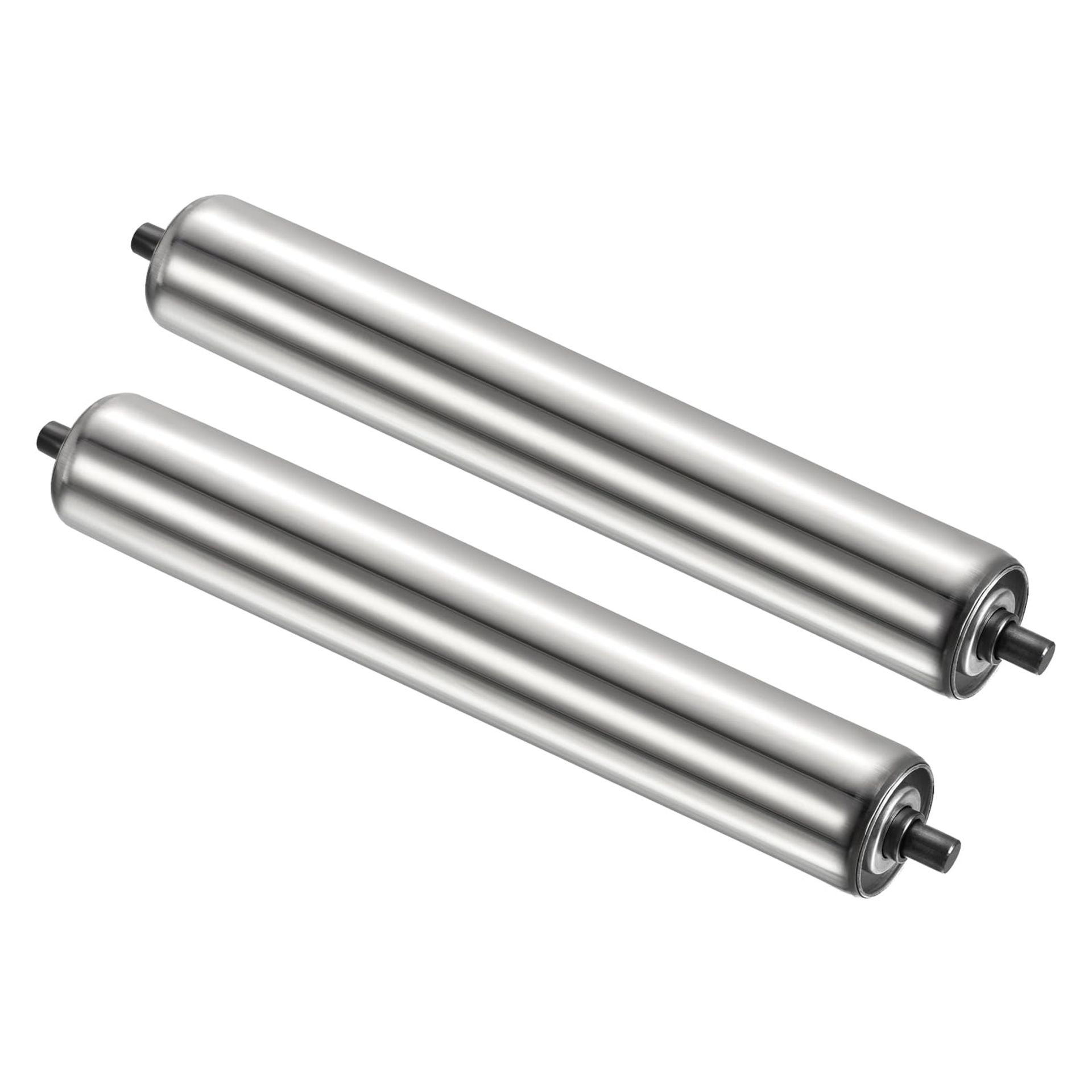 Conveyor Roller Set Stainless Steel Gravity Idler Rollers 22 Inch Replacement Parts for Conveyor Systems - Silver 5"x22"