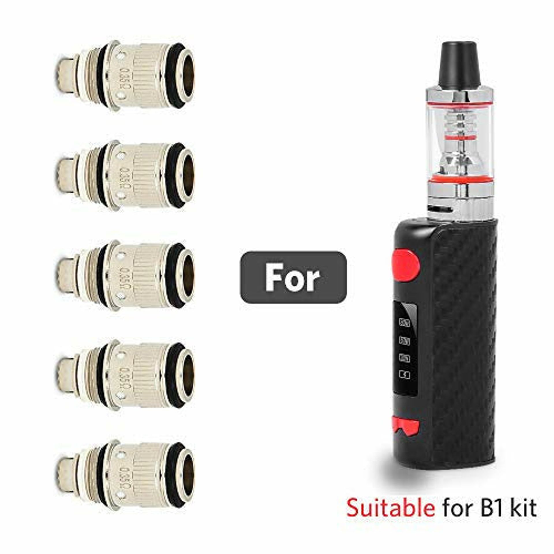 Vape, 5 Pcs Original 0.35 Ohm Atomizer Core Coil Head For B1 Electronic C