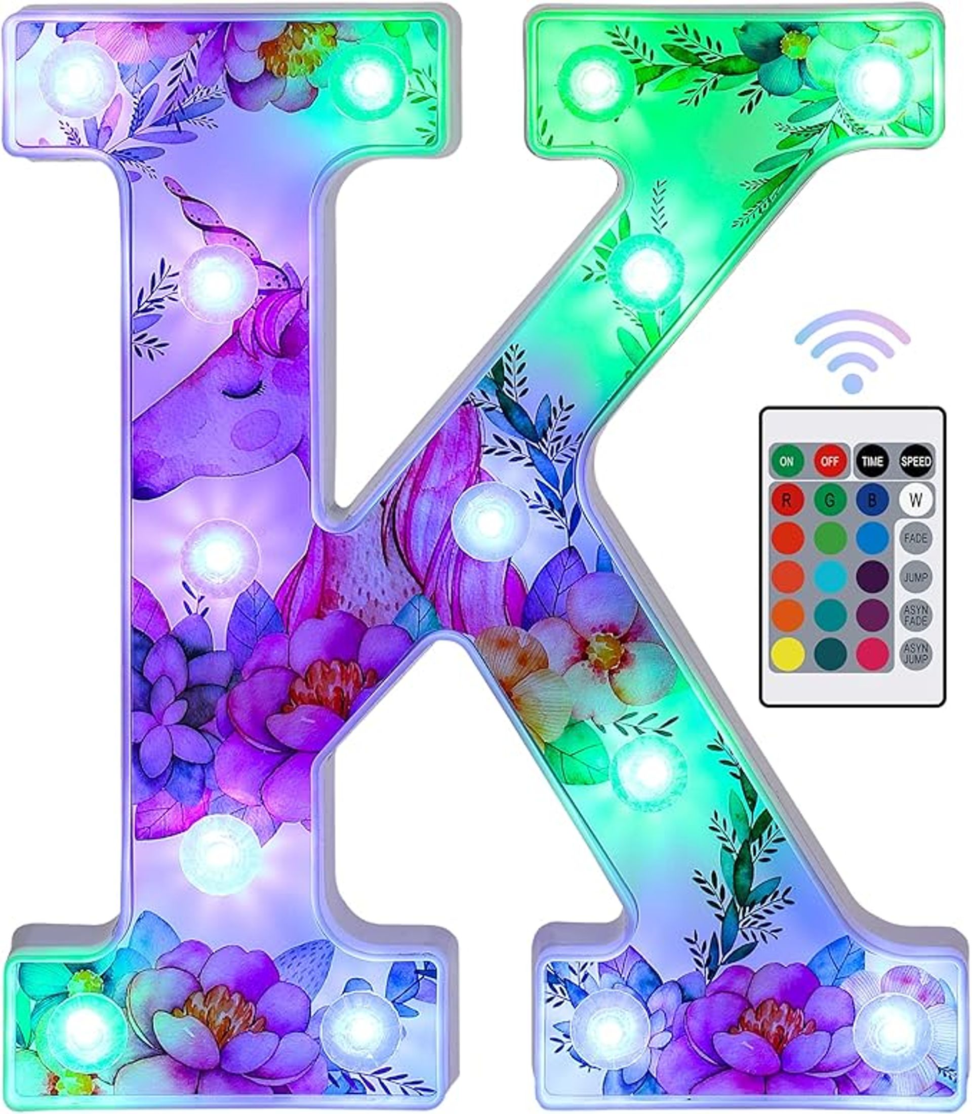 LED Unicorn Letter Light - Perfect for Parties, Weddings & Home Decor - Battery Powered Night Light for Girls