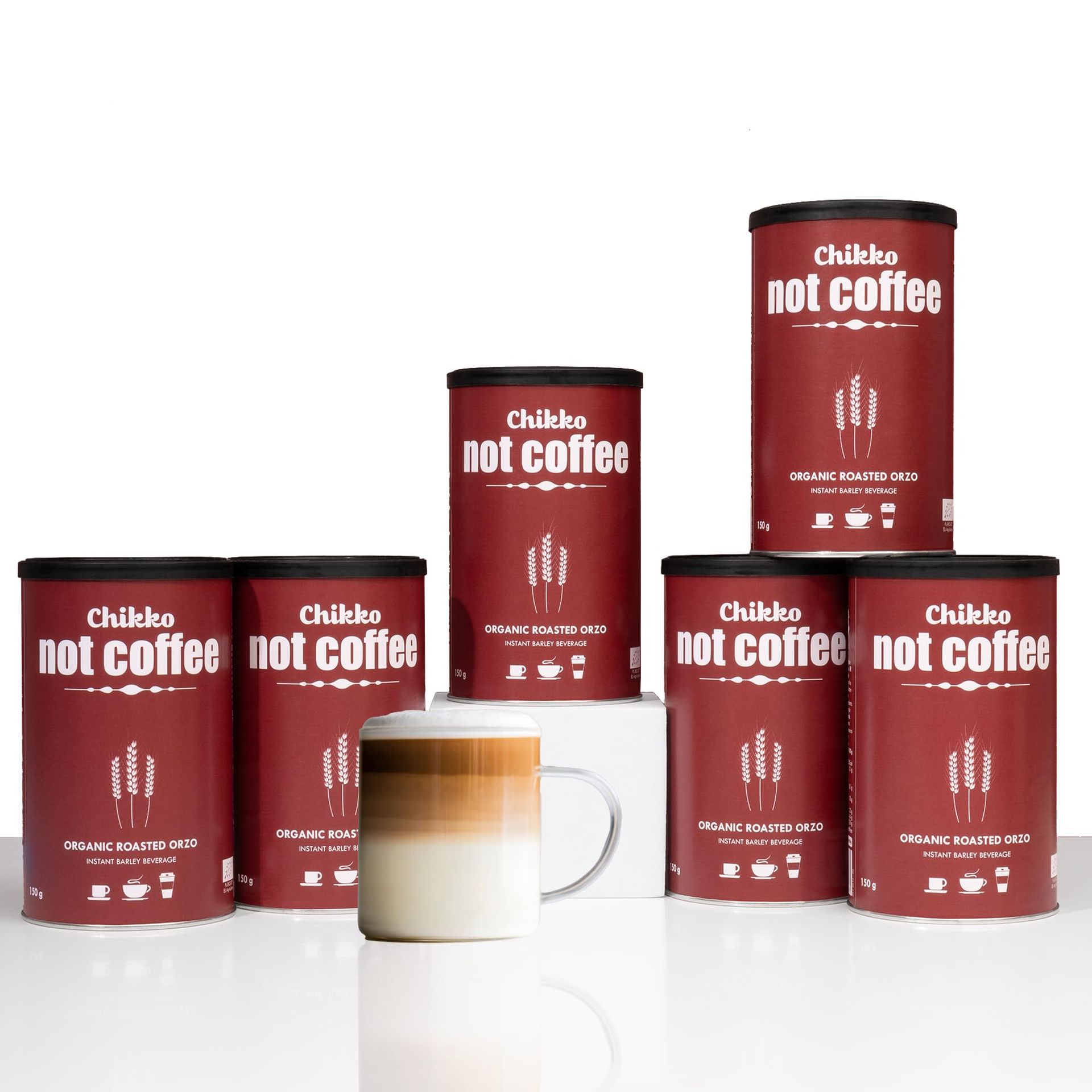 Organic Barley Coffee Alternative Caffeine-Free Instant Drink 6 Pack - Natural 25g