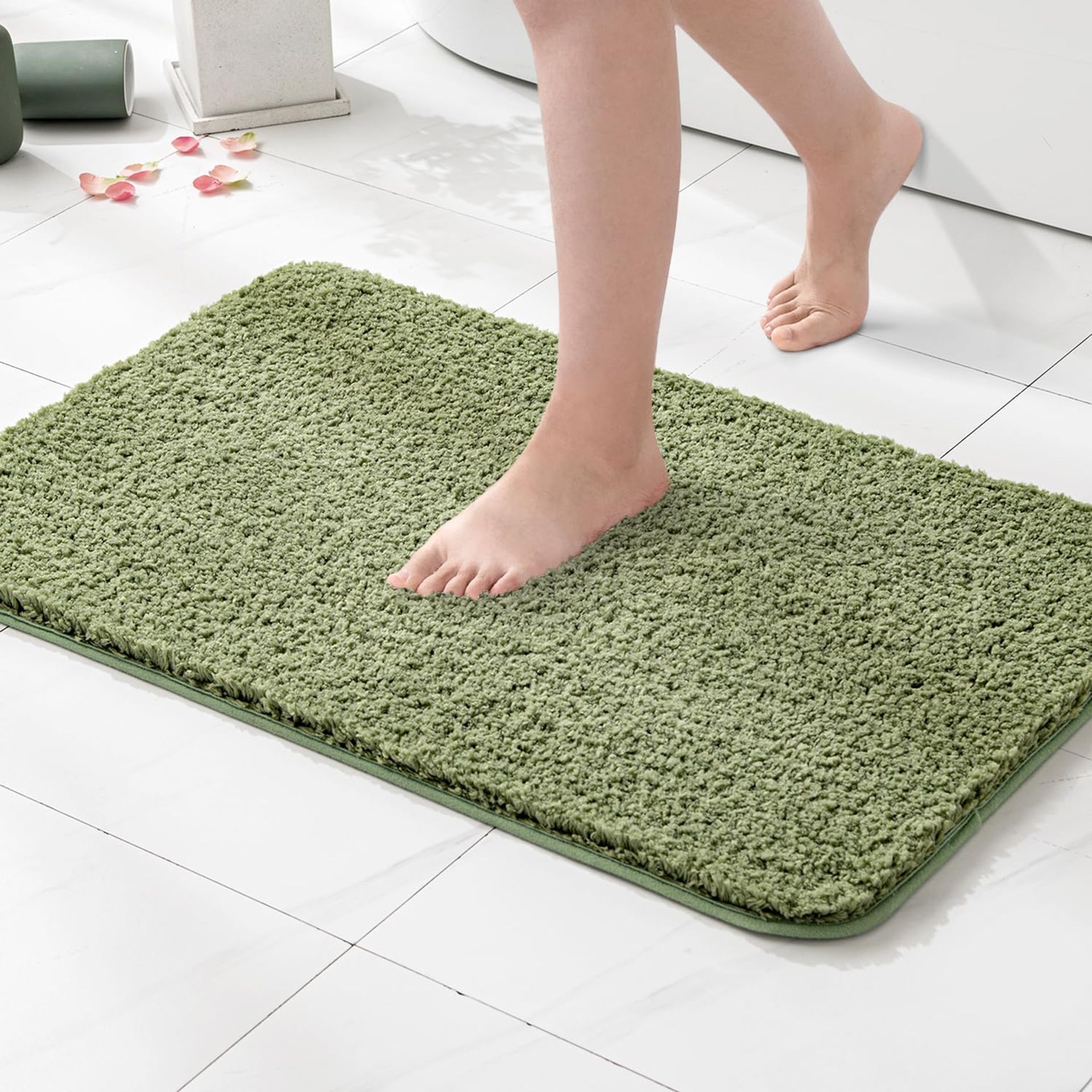 Non-Slip Absorbent Bath Mat, Extra Soft Microfibre Rug For Bathroom, Bedr