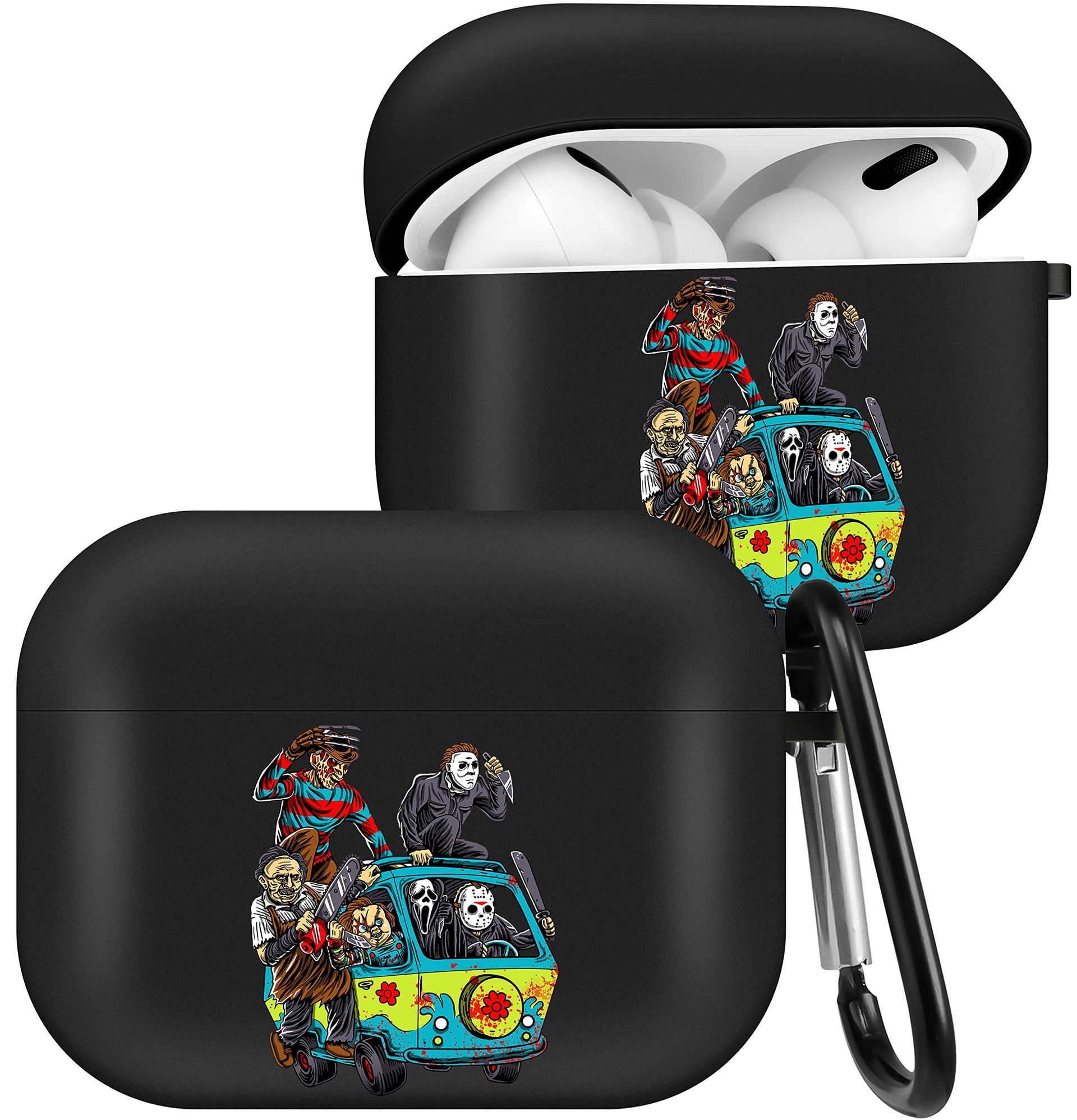 Qerrassa for Airpods Pro 2019/Pro 2nd Gen Case Skeleton Cute Cartoon Cool Silicone Cases for Apple Airpod Air Pods Pro Cover Fun Funy Characters Covers for Girls Boys Girly (Cars)