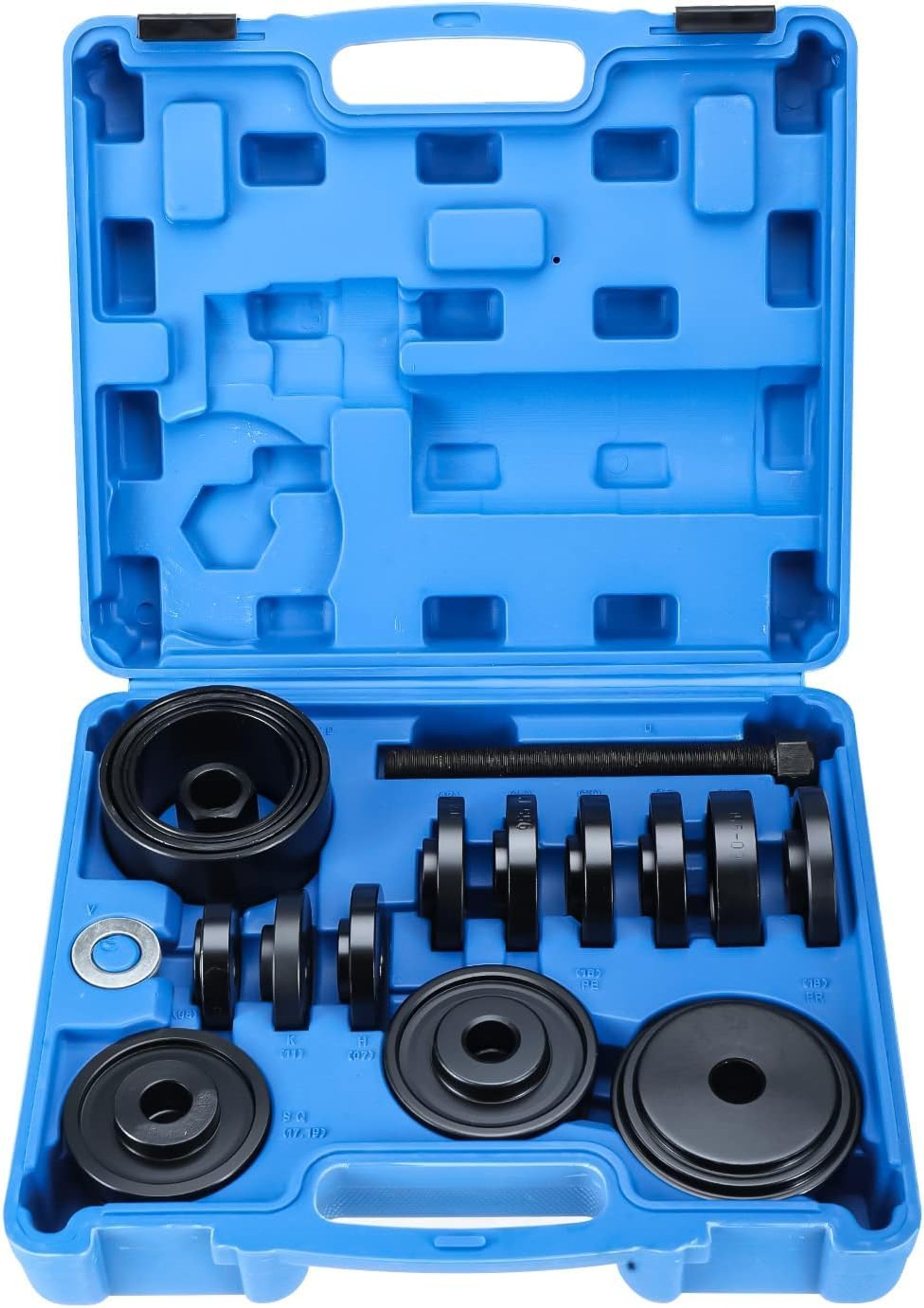 Bearing Removal Tool Set 23pcs Front Wheel Drive Bearing Installer & Adapter Kit - Silver 23 Piece