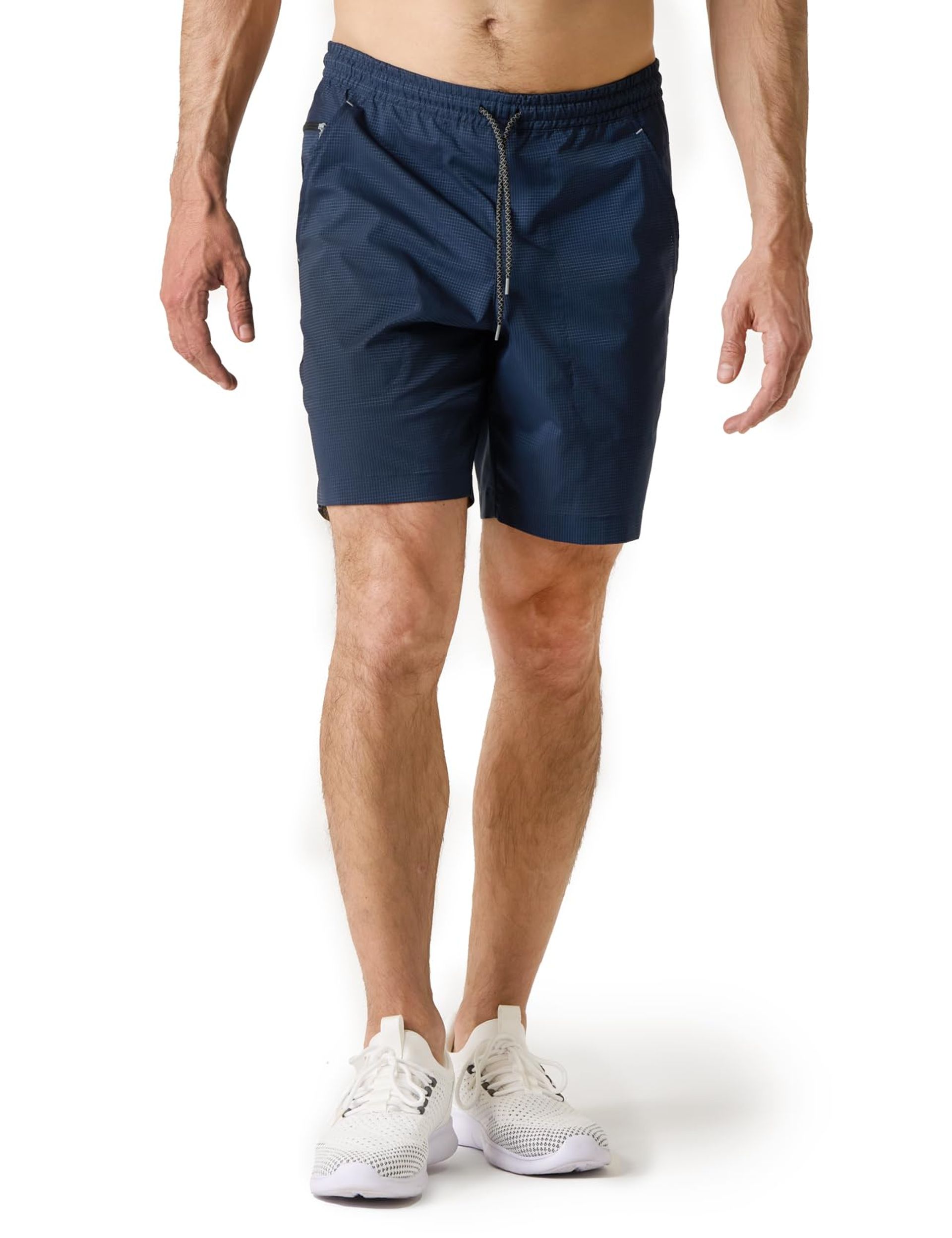 Fast Drying Men's Workout Shorts - Navy Blue XL, Ideal for Spring/Summer Fitness