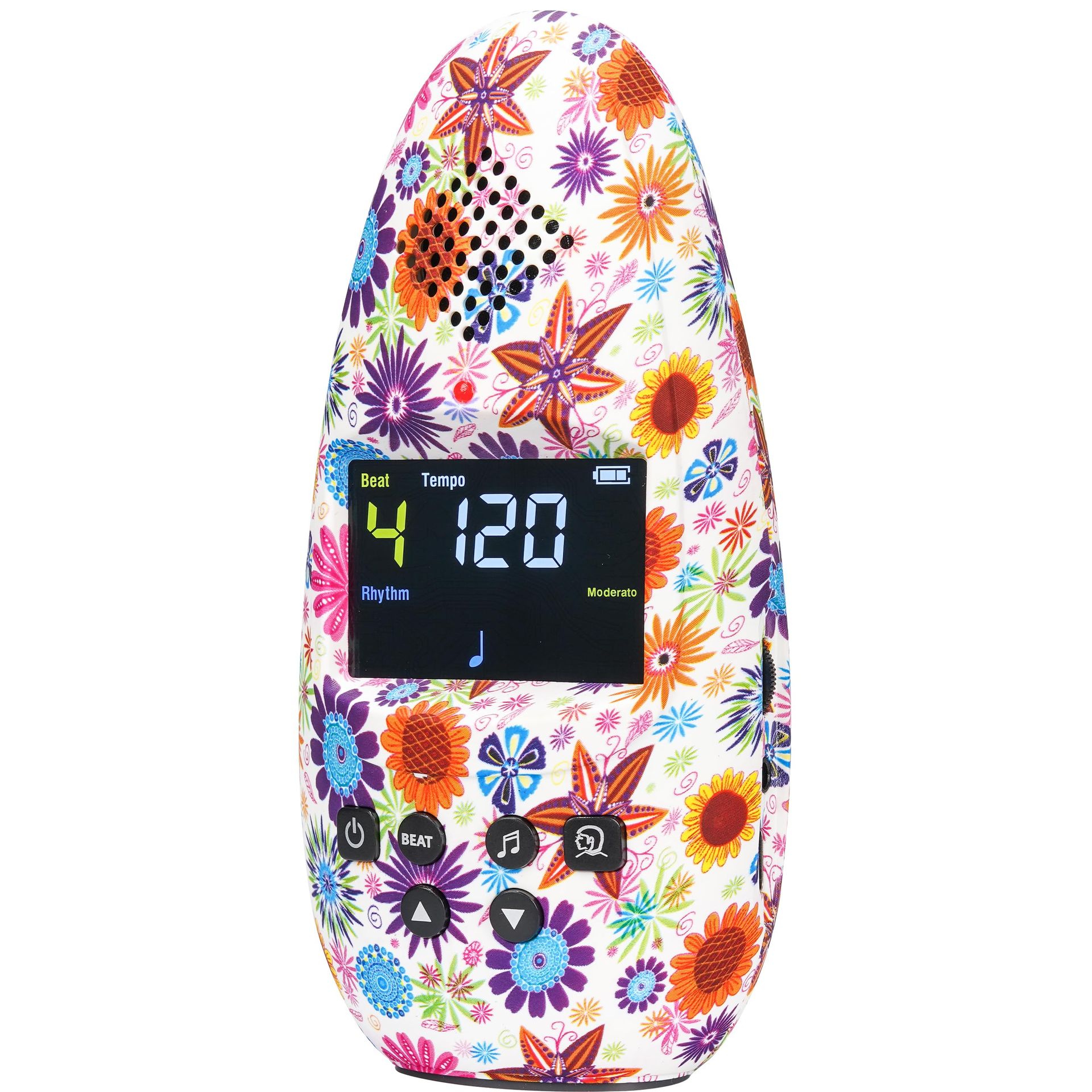 Digital Rechargeable Vocal Metronome with Colour Screen & Headphone Jack – Stylish Pattern Design for Musicians