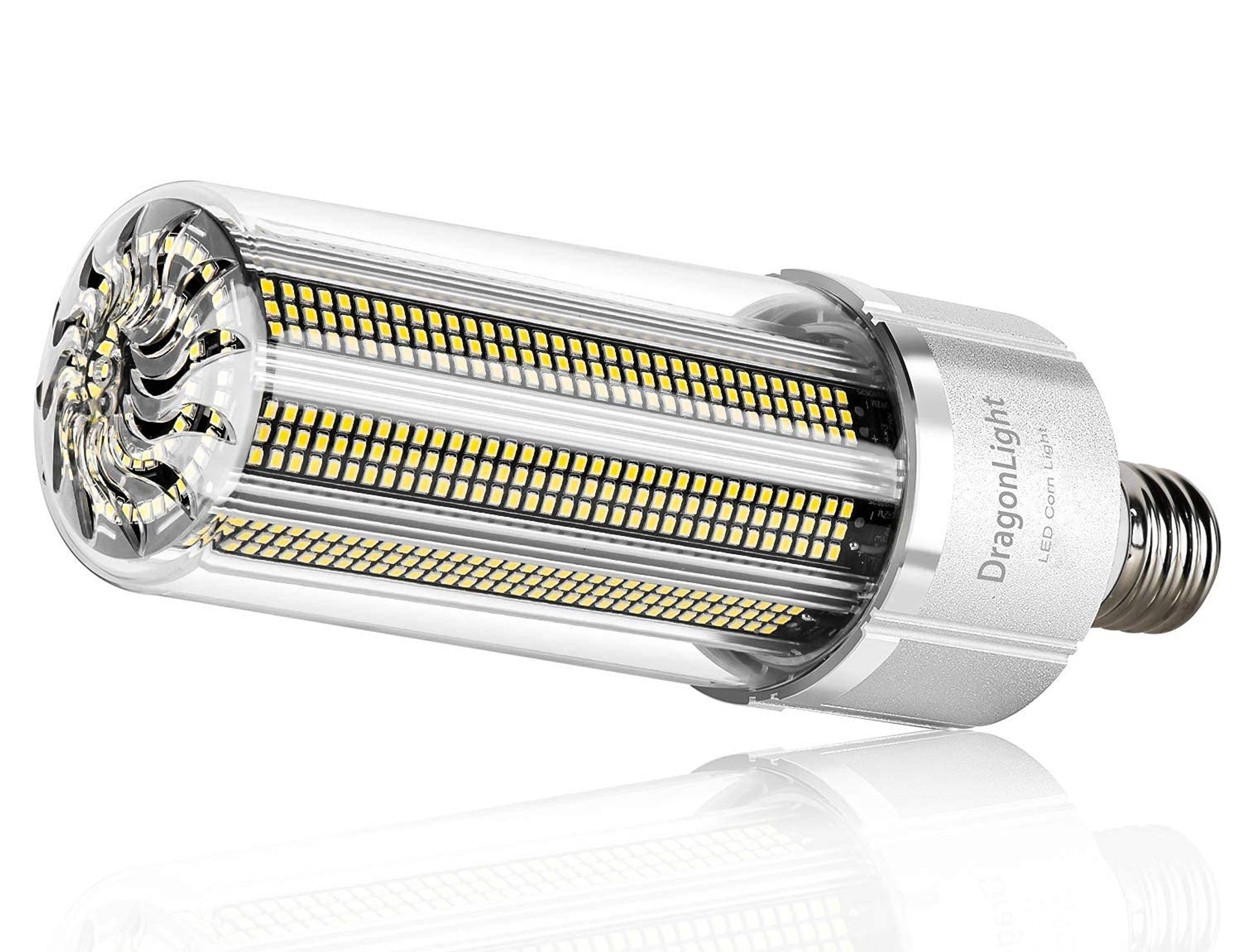 200W LED Corn Light Bulb with E40 Base, 27,000 Lumen, 5000K Daylight White for Warehouses & High Bay Lighting