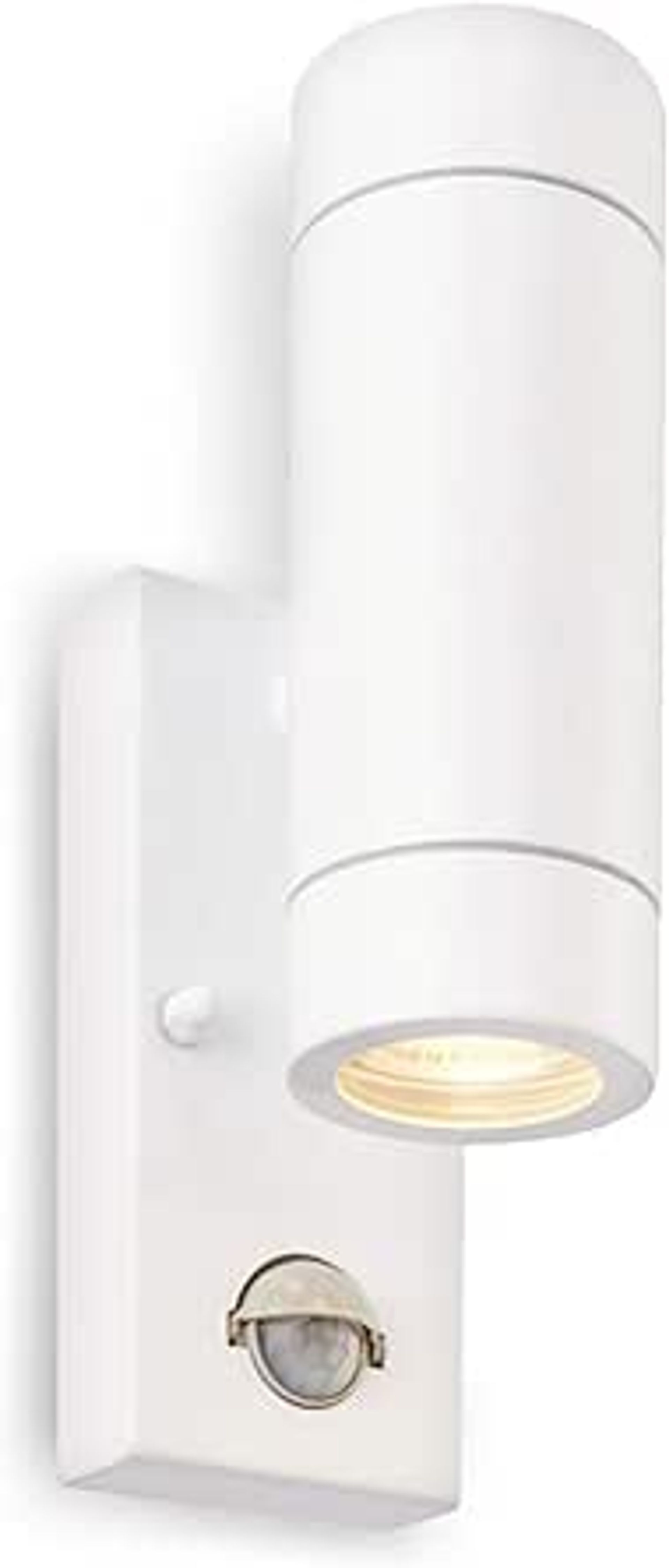 Coral Shore Up/Down Wall light - WHITE c/w PIR