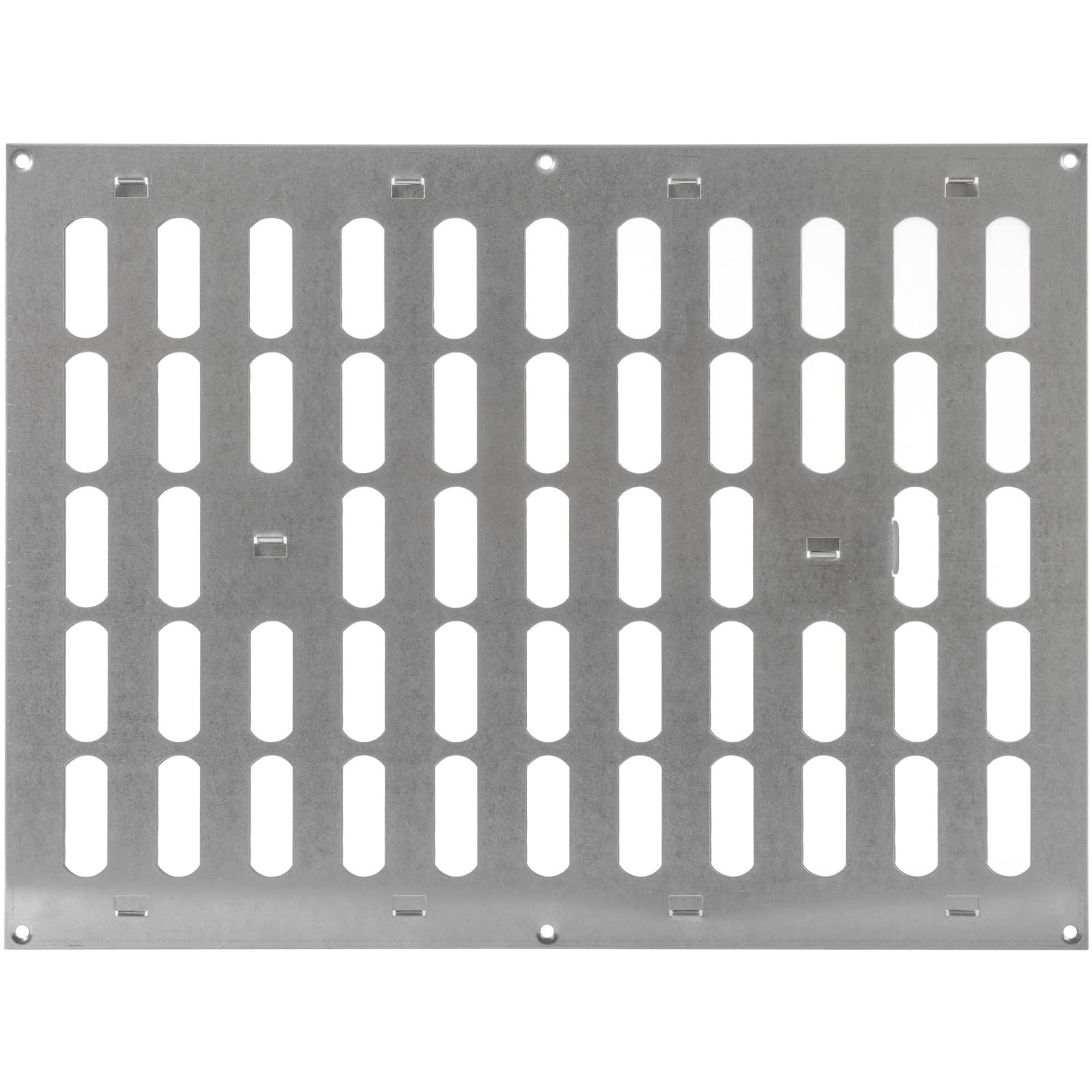 Adjustable Wall Vent Cover Metal Air Grille Indoor Outdoor Heating Cooling Register for Home Garage Shed - Galvanized 16" x 12"