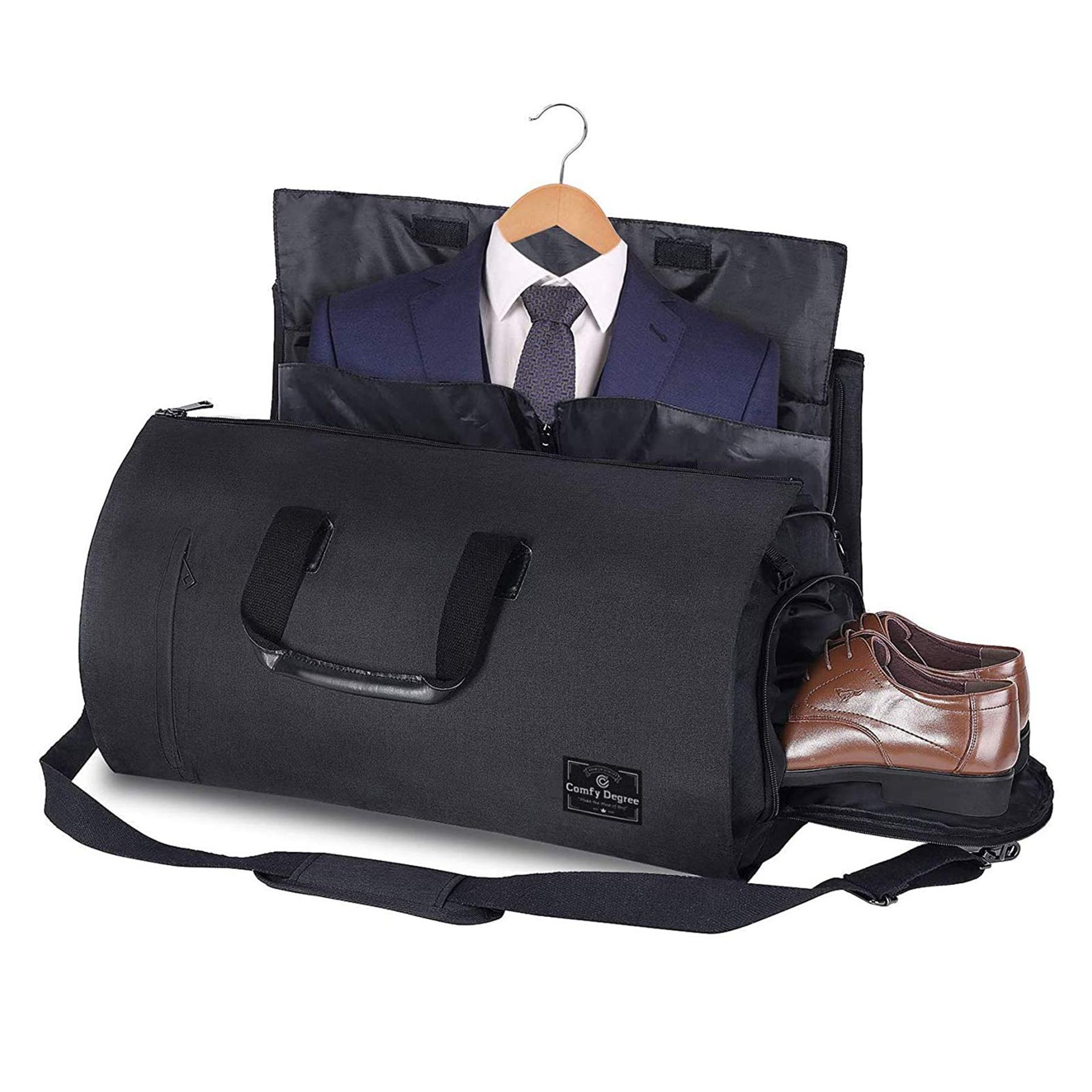 Travel Garment Storage Bag Convertible Duffel With Shoe Pouch & Passport Pocket - Grey One-Size