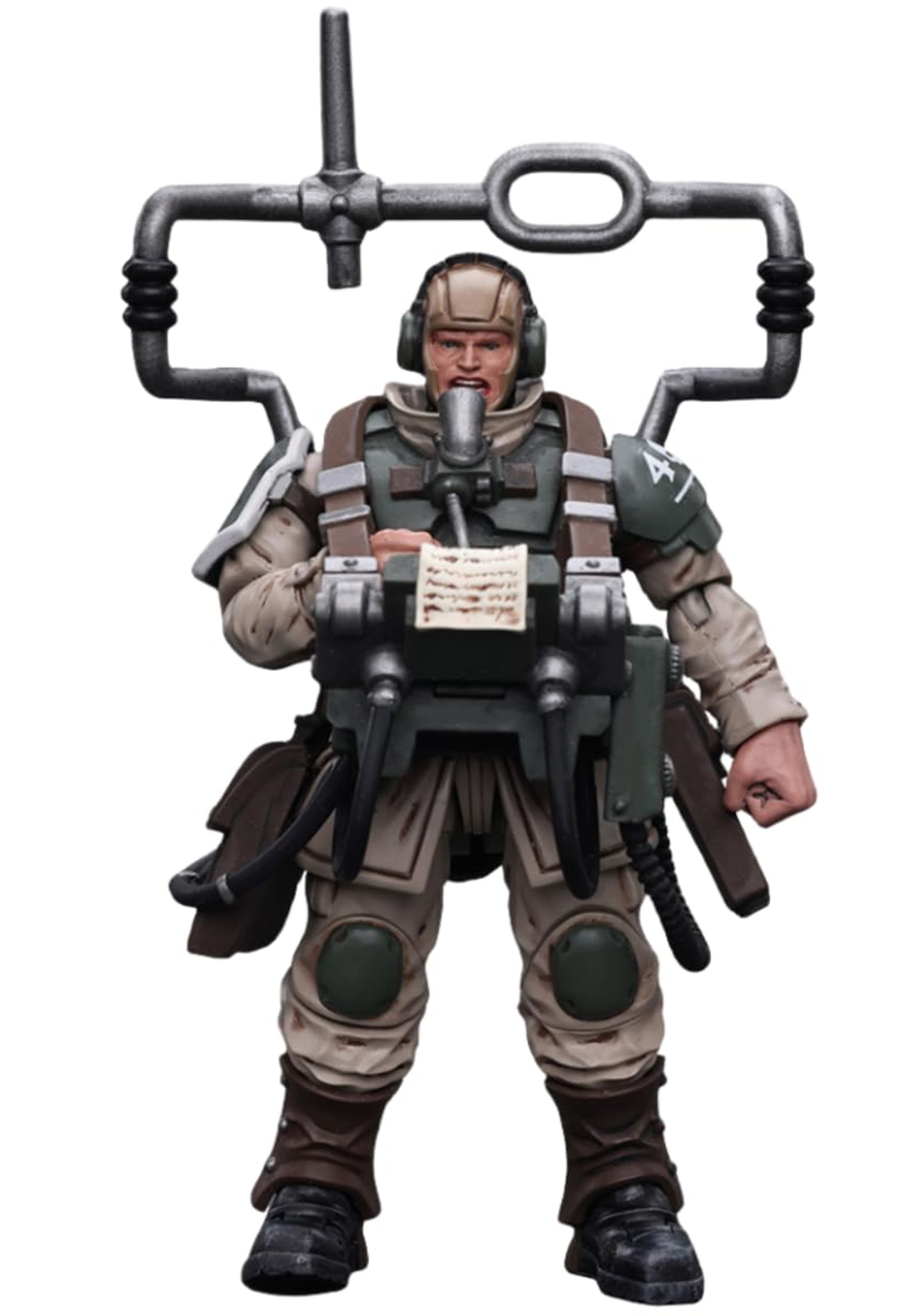 Warhammer 40K Astra Militarum Cadian Command Squad 1:18 Scale Collectible Action Figure - Veteran With Master Vox