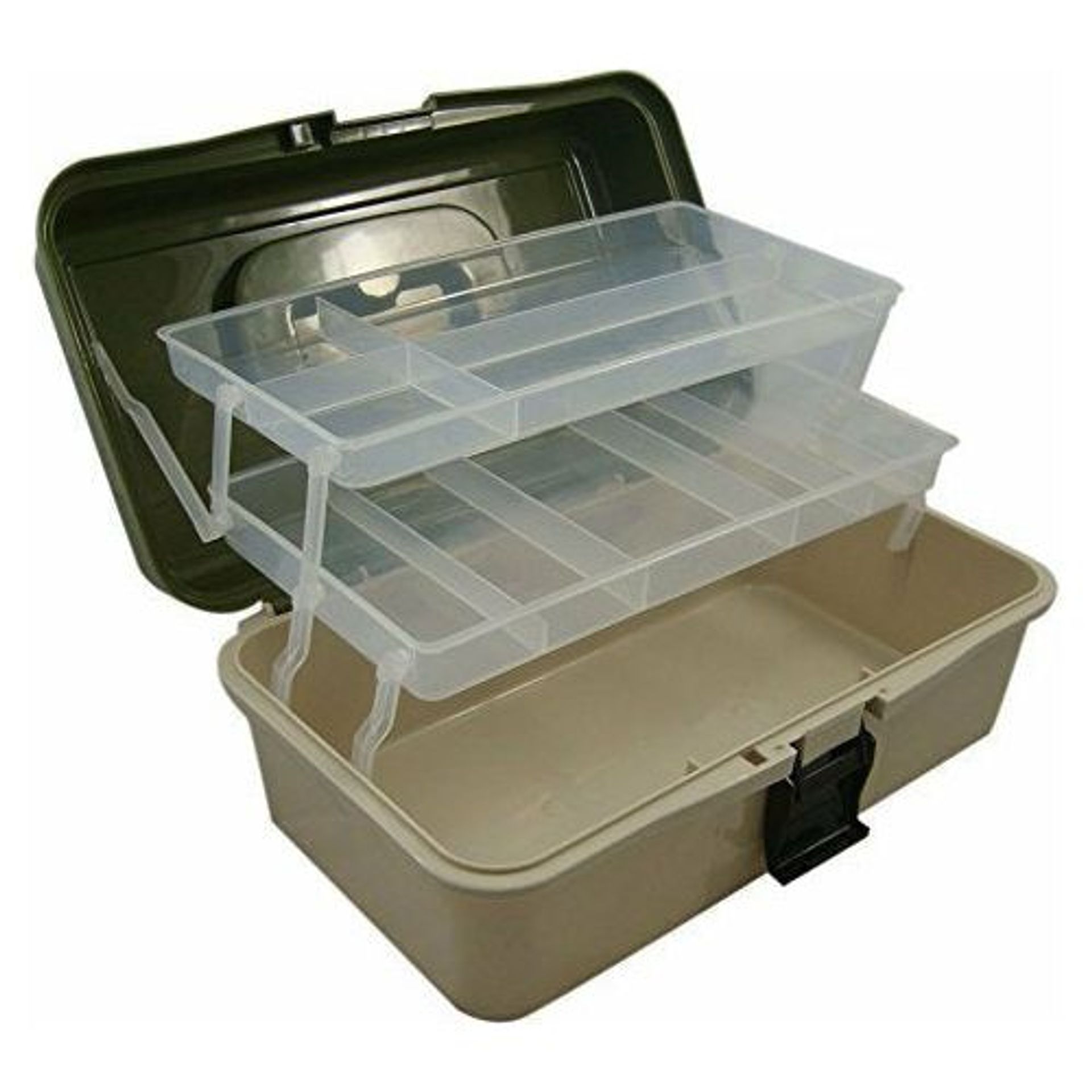 Lunar Box, 2 Tray Cantilever Fishing Tackle Box, with Fishing Float Storage