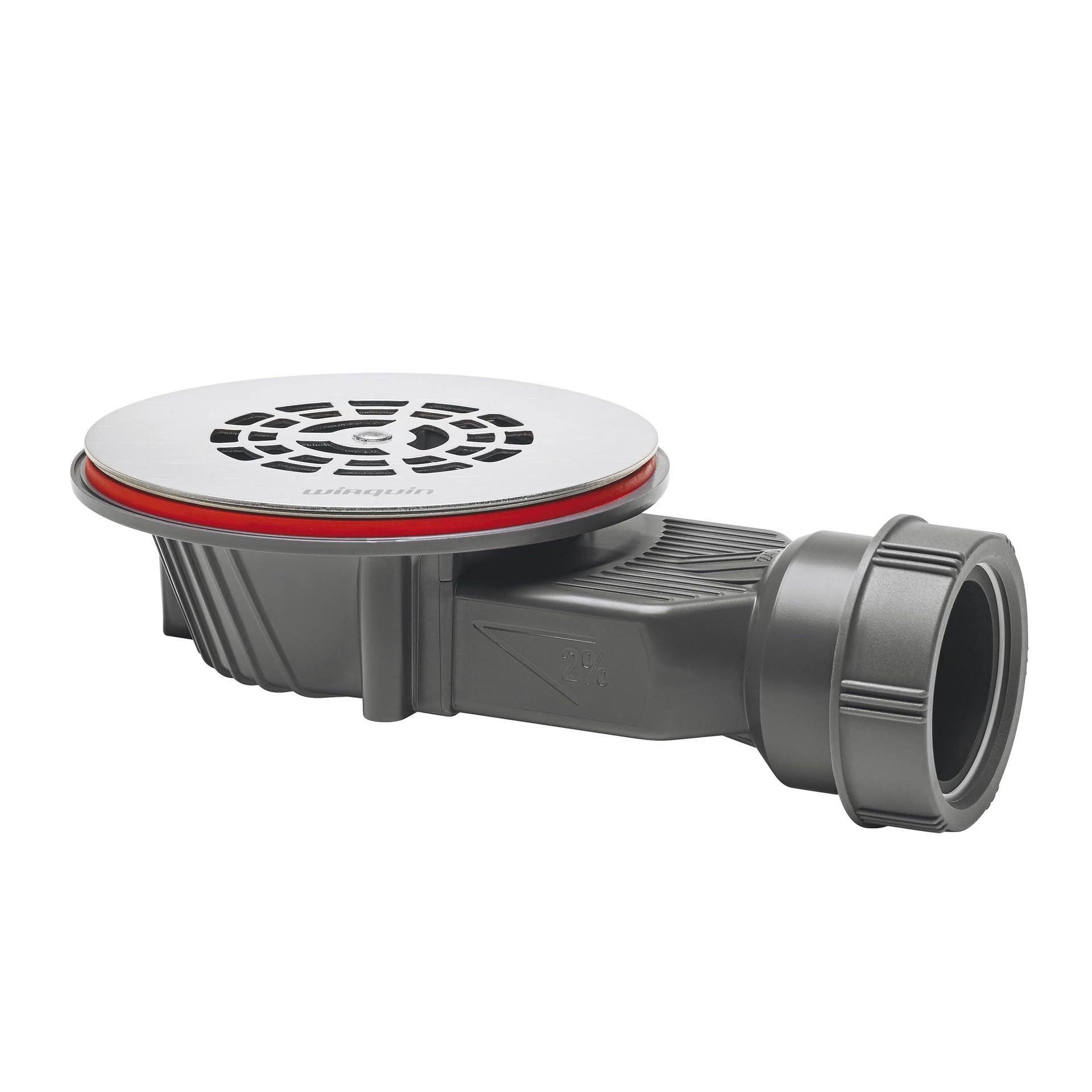 Slim+ Stainless Steel Flat Grid Extra Flat Shower Waste with Smart Membrane Technology - Grey Small