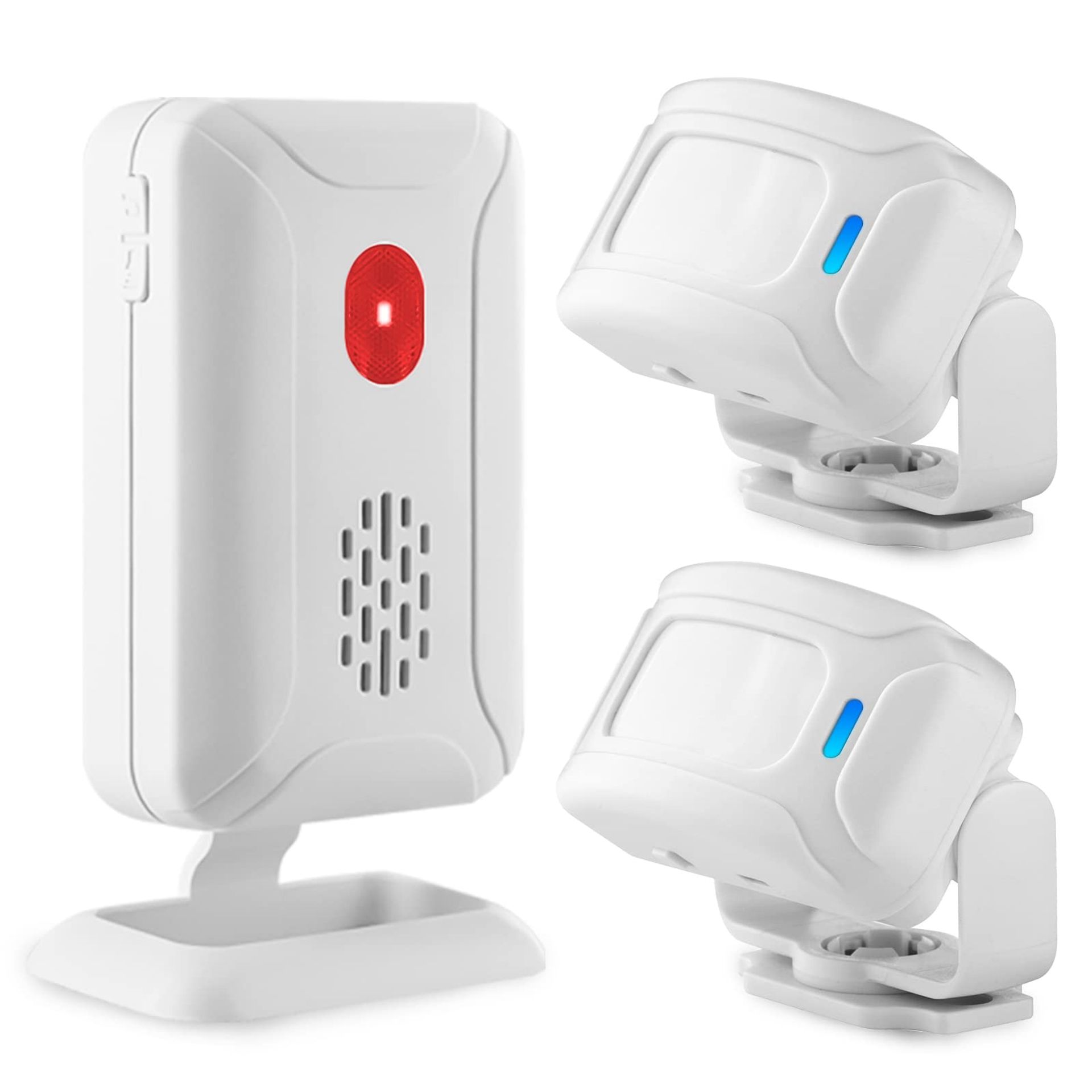 Wireless PIR Motion Sensor Alarm with 2 Sensors & 1 Receiver for Home Security, Doorbell, Pet Alert & Elderly Assistance