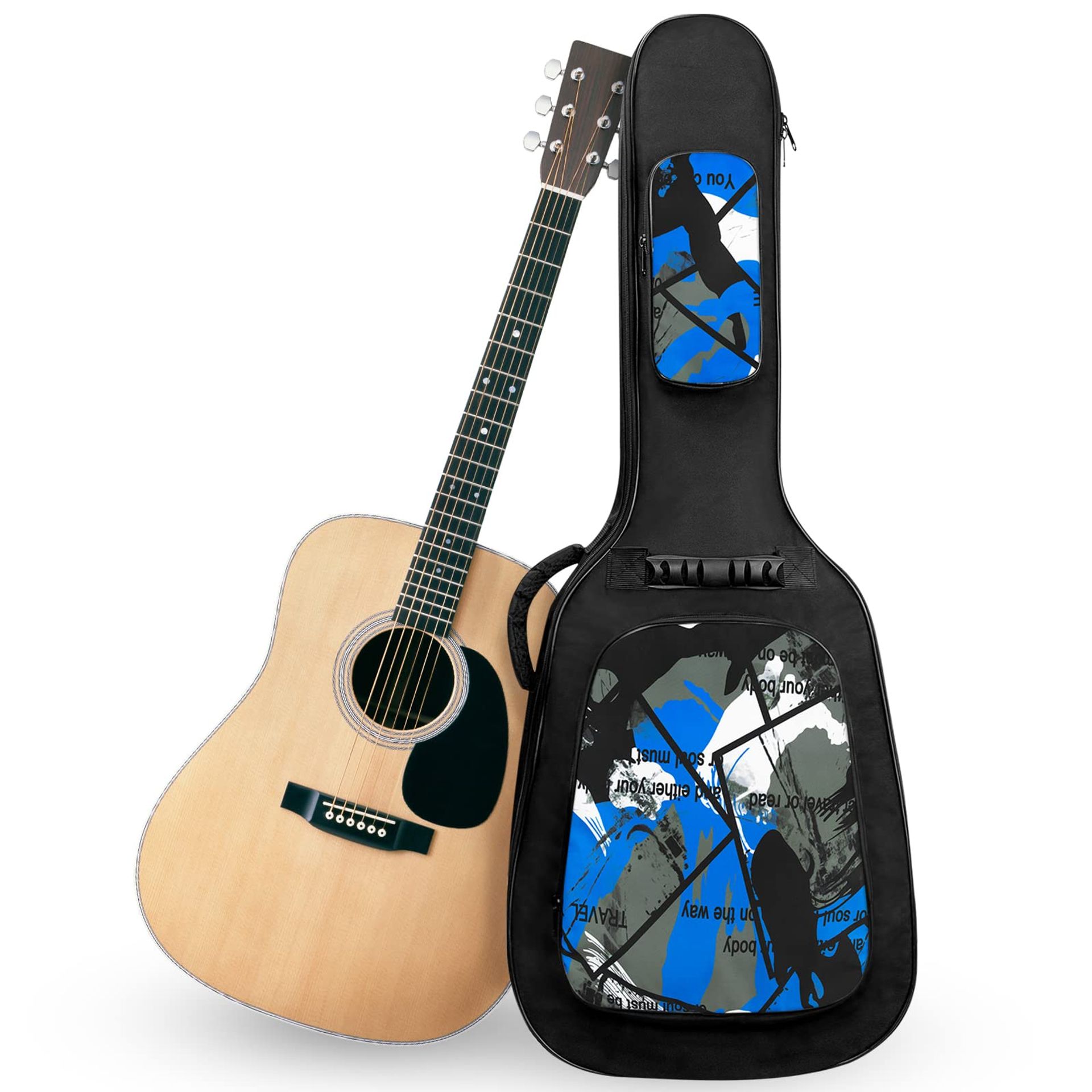 Waterproof 39-41 Inch Acoustic Guitar Gig Bag with Padded Protection & Shoulder Strap