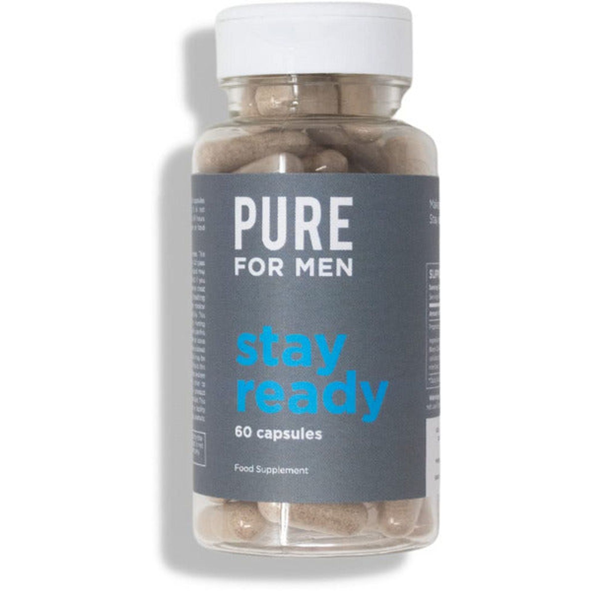 Pure For Men Original Vegan Cleanliness Stay Ready Fibre Supplement, 60 C