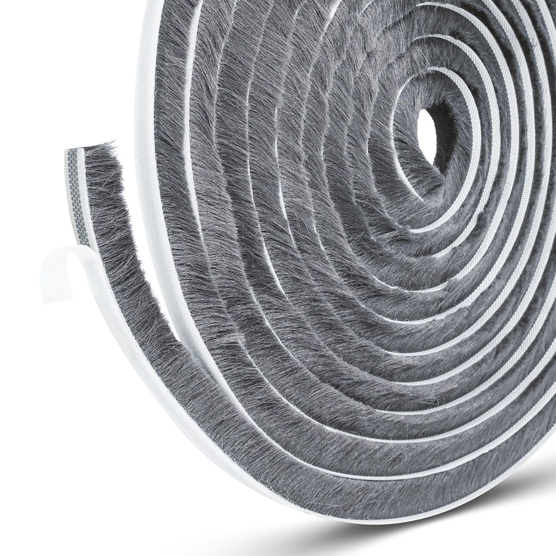 Grey Self-Adhesive Draught Excluder 5m for Doors & Windows - Optimal Insulation