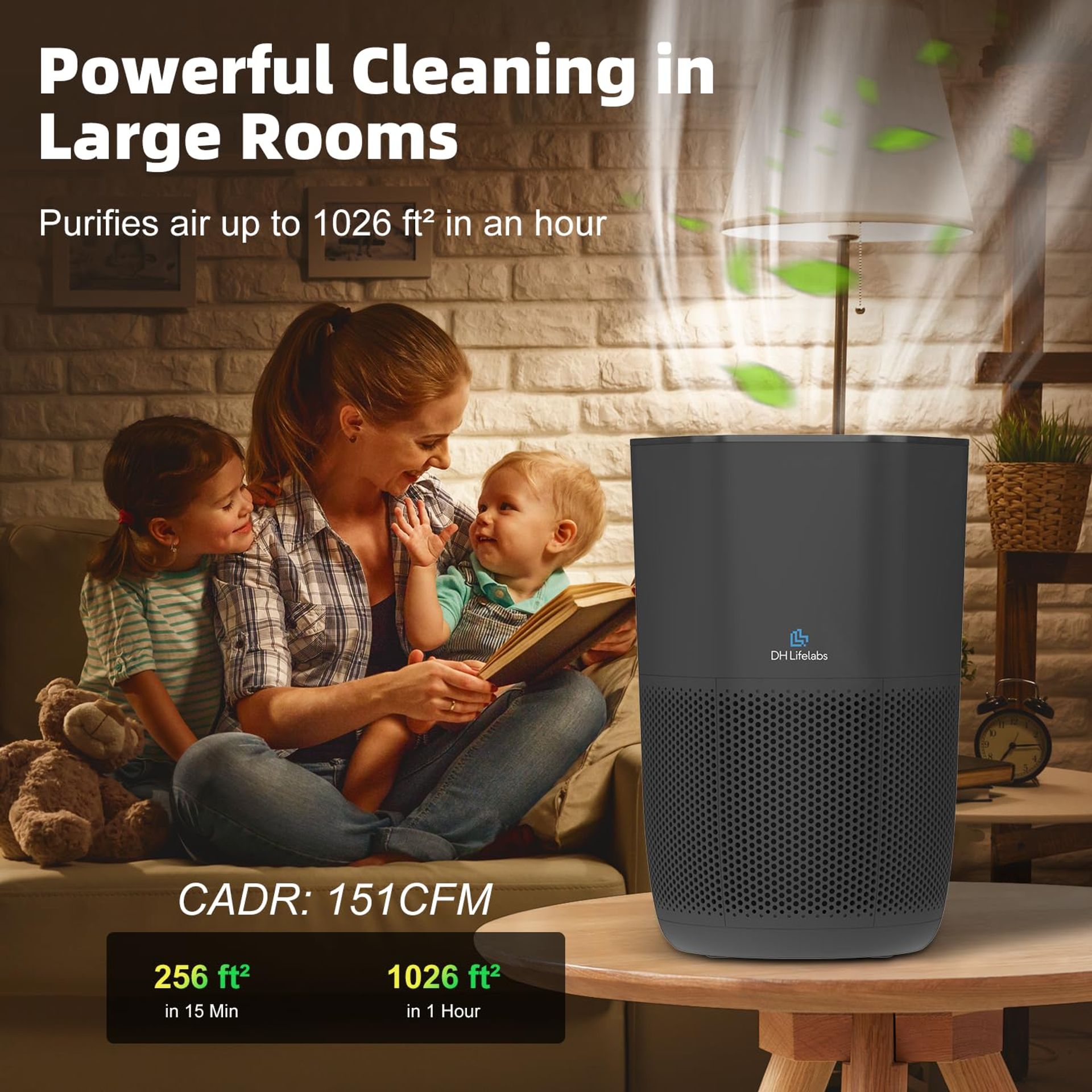 DH Lifelabs Air Purifiers For Home, H13 HEPA Filter Air Ionizers