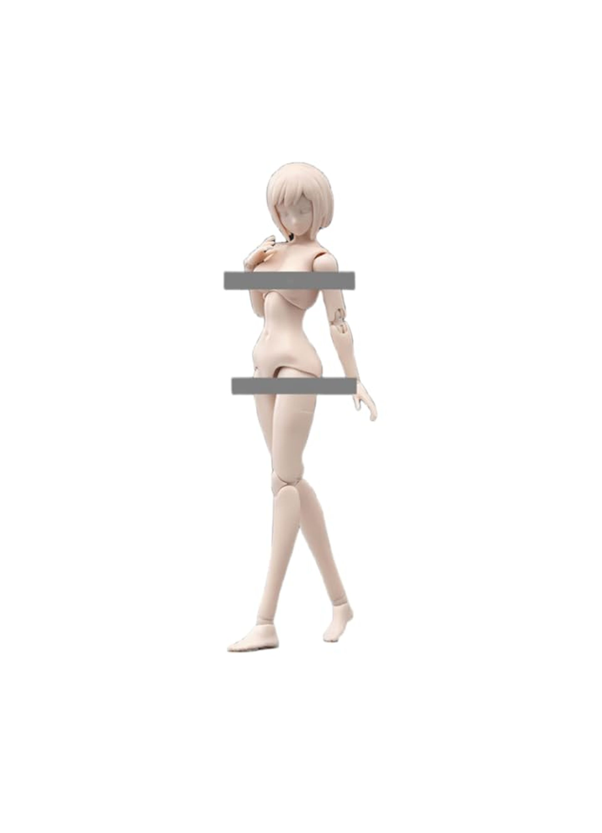 1:12 Scale Female Half-Seamless Action Figure Body Tall & Plump Build for TBLeague Custom Figures - White Large Bust T86-ST01A