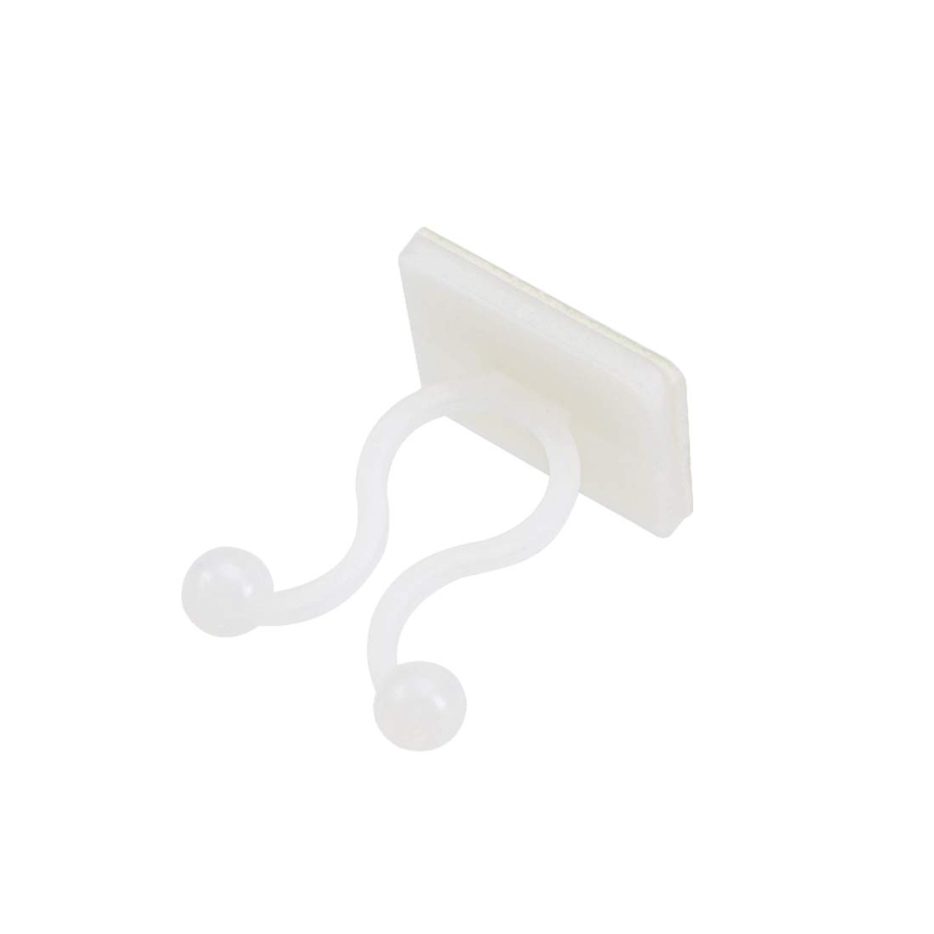 sourcing map Twist Lock Cable Wire Ties with Sticker Nylon U Shape Save Place 10mm Dia White 50pcs