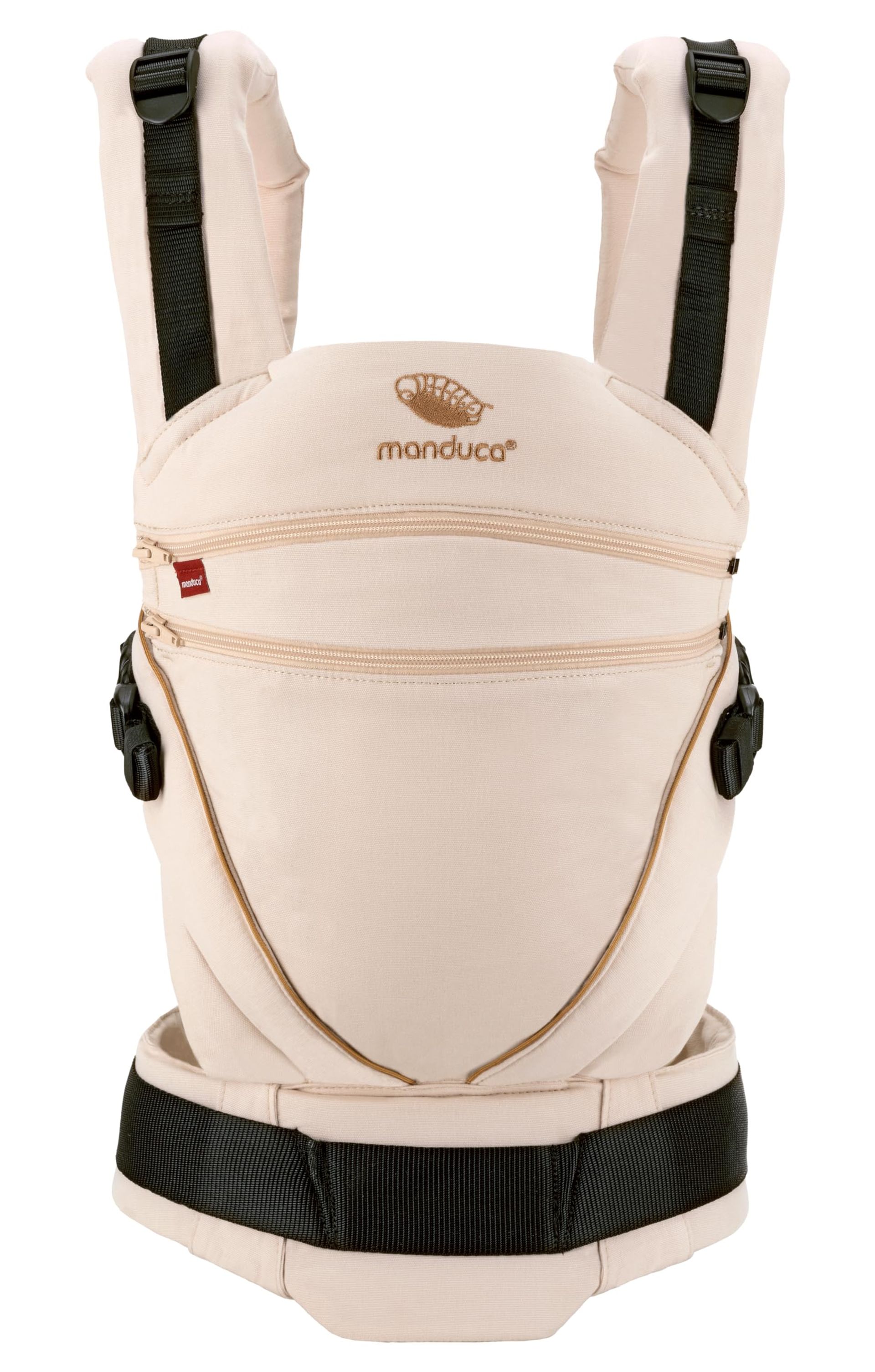 Adjustable Baby Carrier Ergonomic Newborn to Toddler Sling Organic Cotton with 3 Carrying Positions - Beige One Size