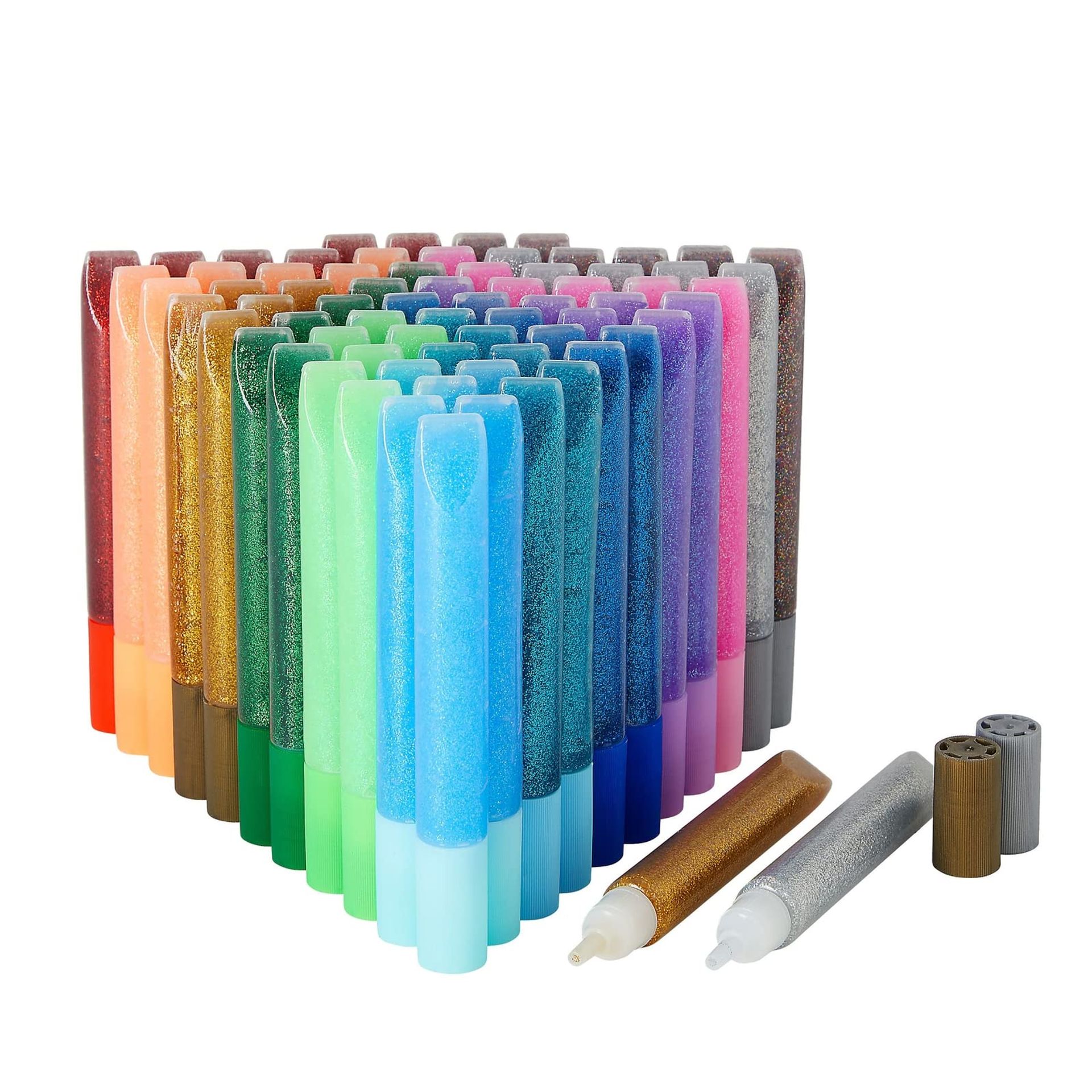 Glitter Glue Pens Set 72-Pack Ideal for Arts, Crafts & DIY Projects - Multicolour 12 Colours - Valentines