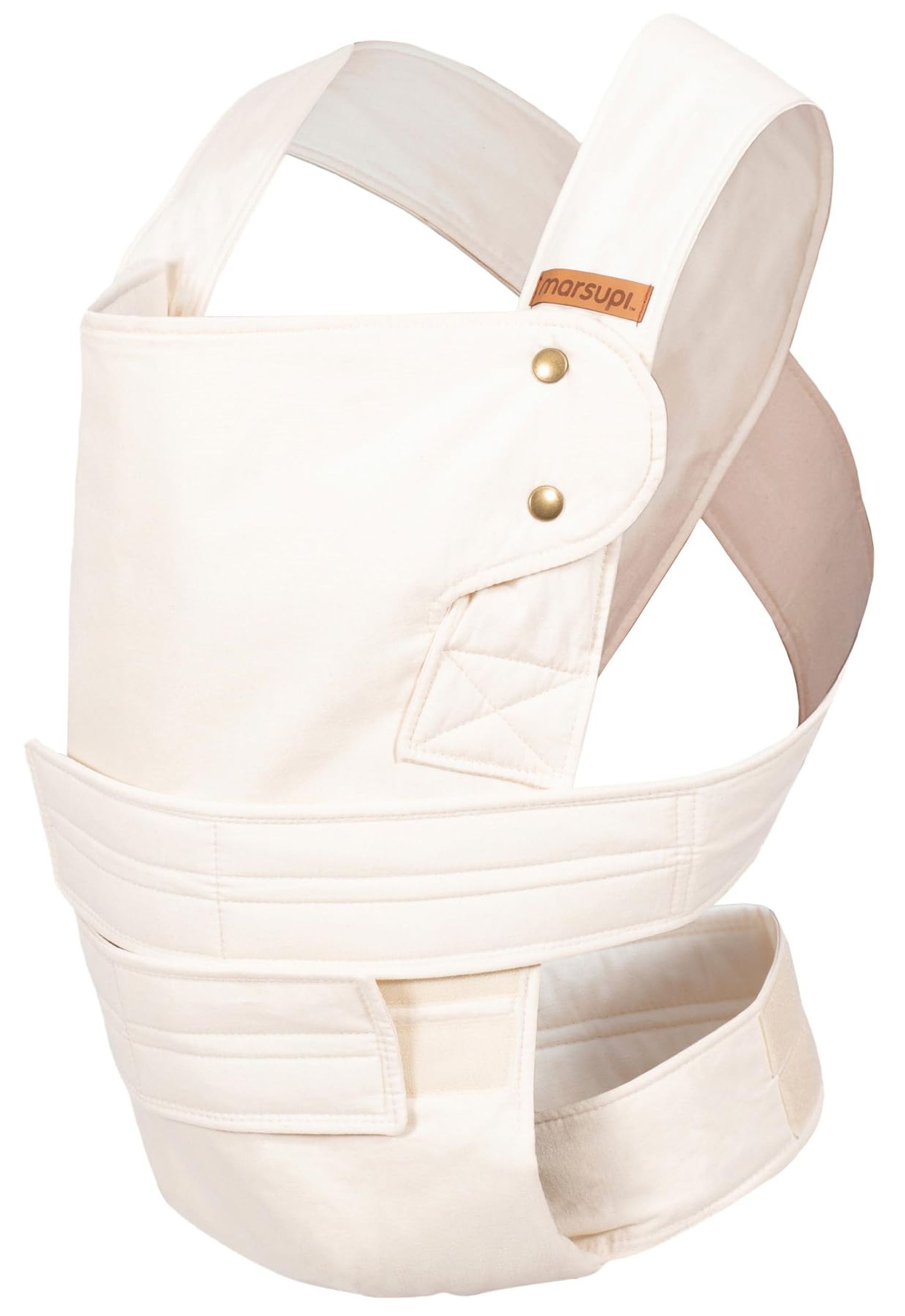 Baby Carrier for Newborns Lightweight Compact Design Hook & Loop Fastening - Ecru XL