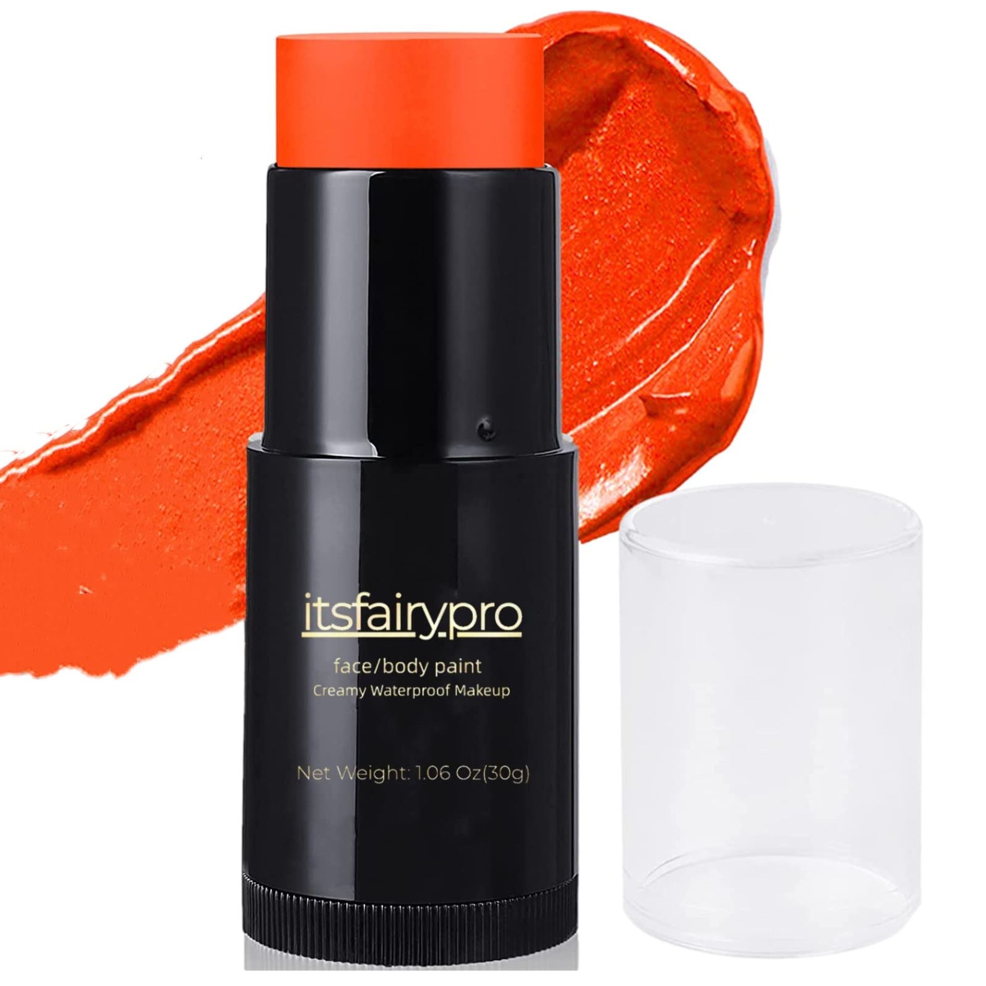 Glow In The Dark Face Paint - UV Neon Yellow Waterproof Body Stick for Halloween & Parties