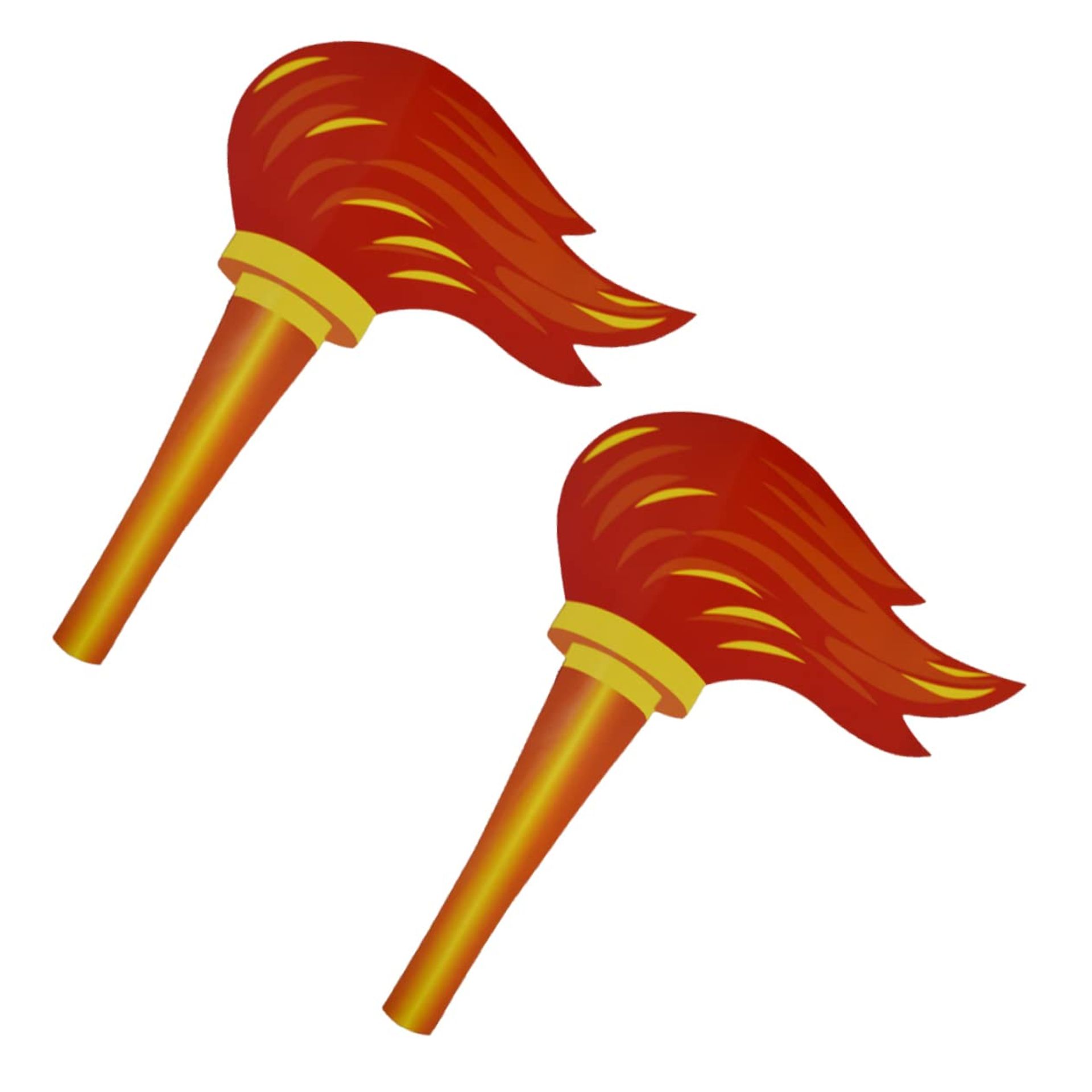 FOYTOKI 2Pcs Paper Sports Competition Realistic Simulation Torch Props for Playset for Themed Events and Performances Vibrant Design