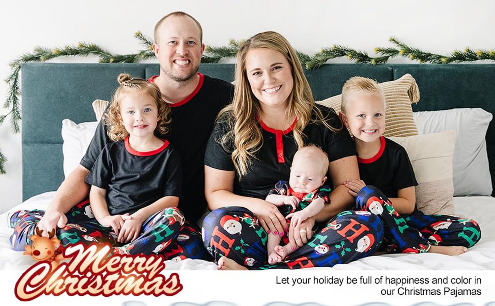 IFFEI Christmas Pyjamas Matching Family Pajamas Sets Xmas Pjs Tops And Sa