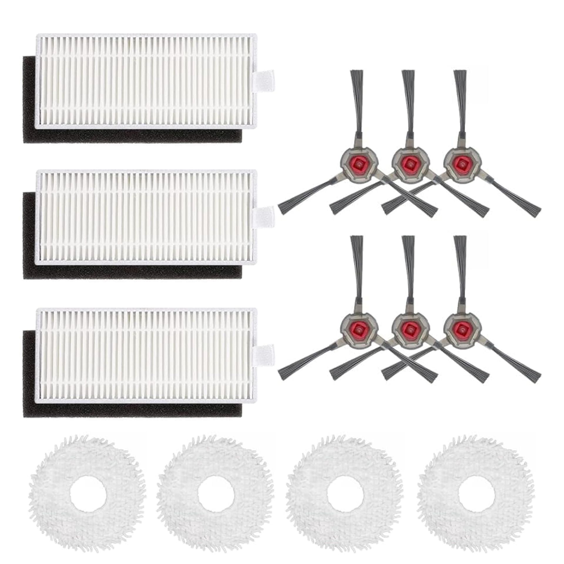 Replacement Parts for Yeedi 2-in-1 Mop Station: Includes Brushes, Filters & Mop Pads