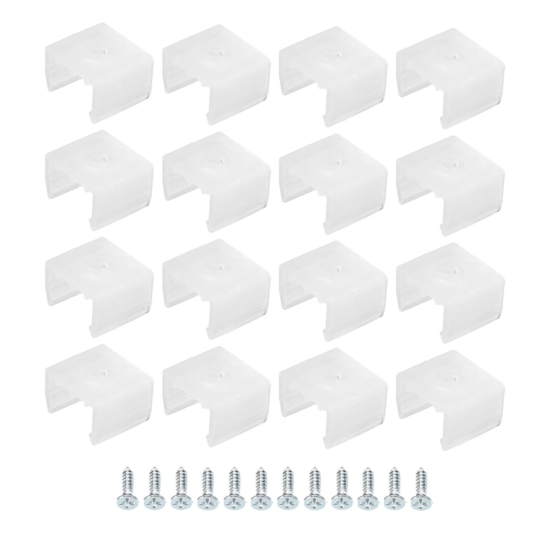 Waterproof LED Strip Mounting Clips 12-14mm Silicone LED Lighting Brackets - Pack of 120