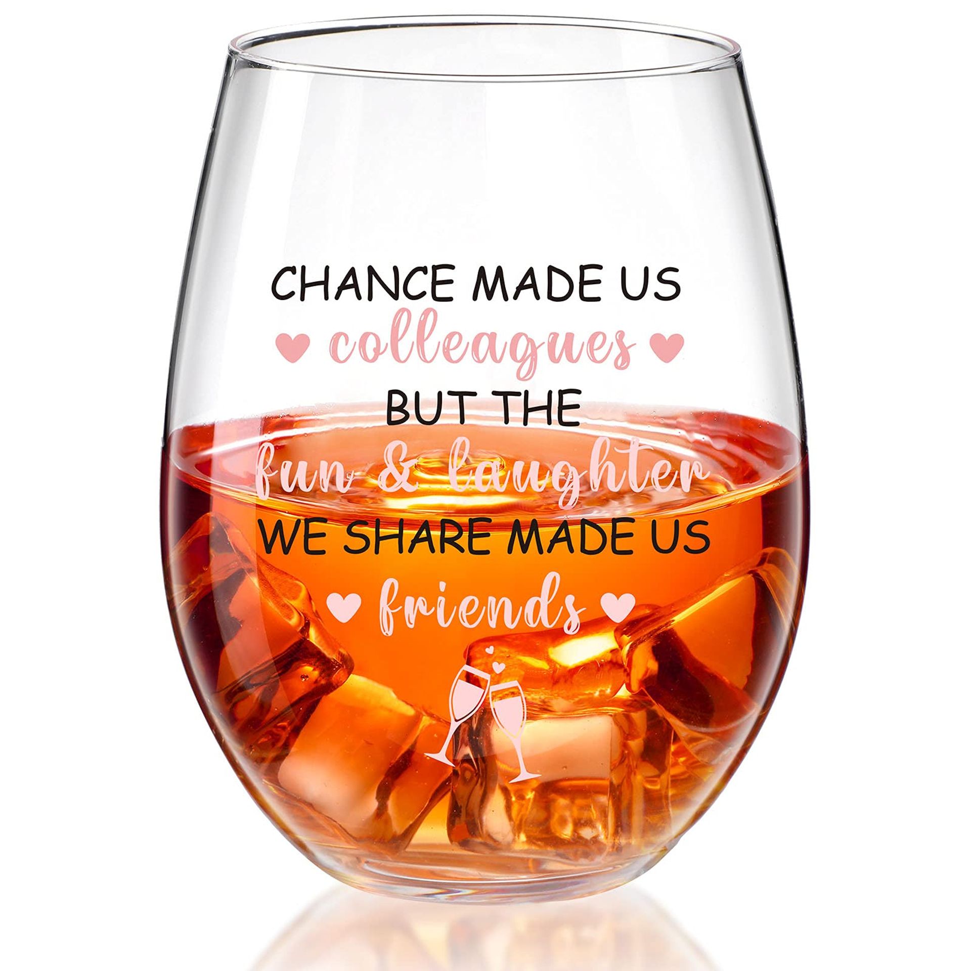 17oz Stemless Wine Glass - Perfect Gift for Colleagues, Friends & Farewell Parties