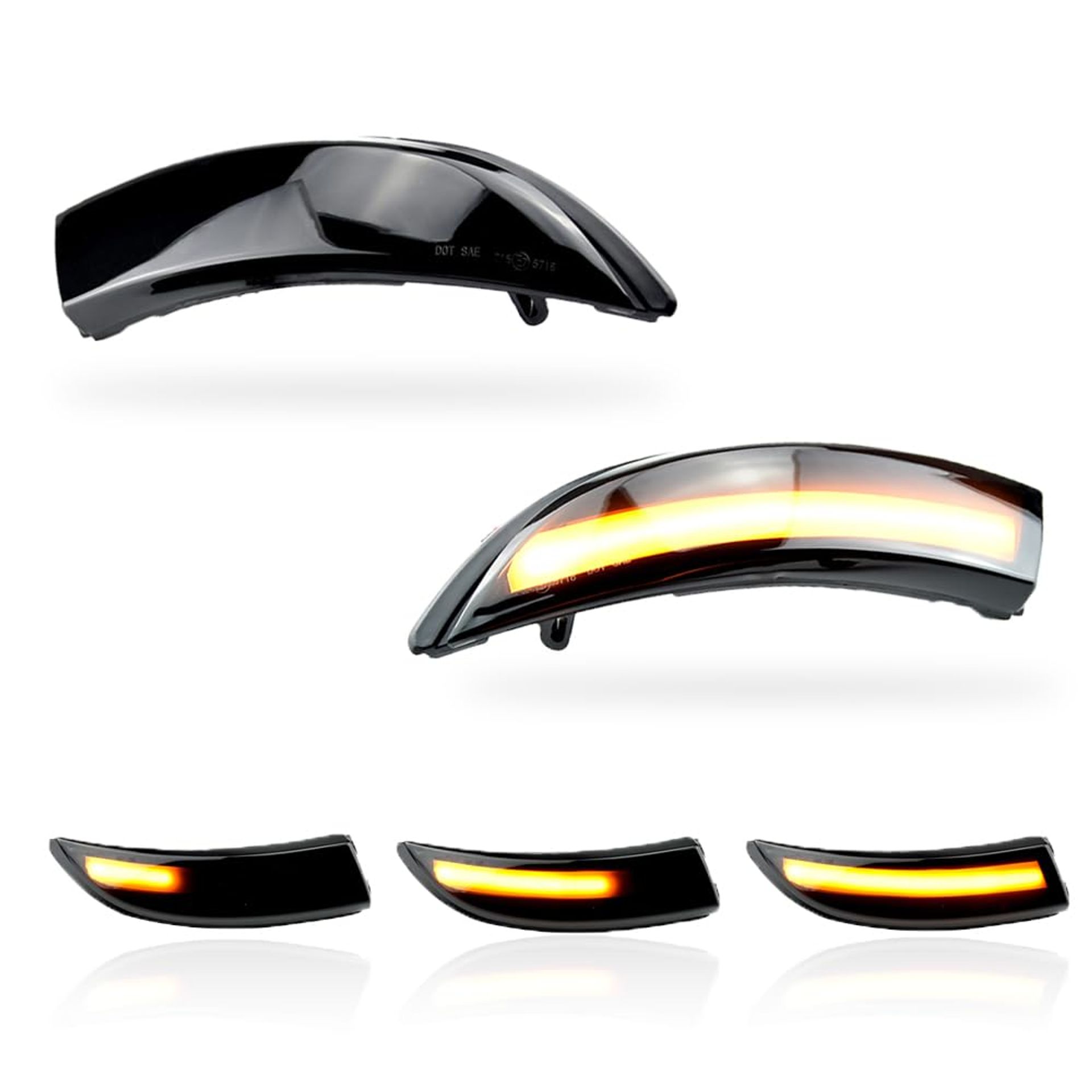 Dynamic LED Turn Signal Flowing Side Wing Mirror Indicator Lights for Ford Fiesta B-Max 2008-2017 - Yellow EU-LSG-FD02