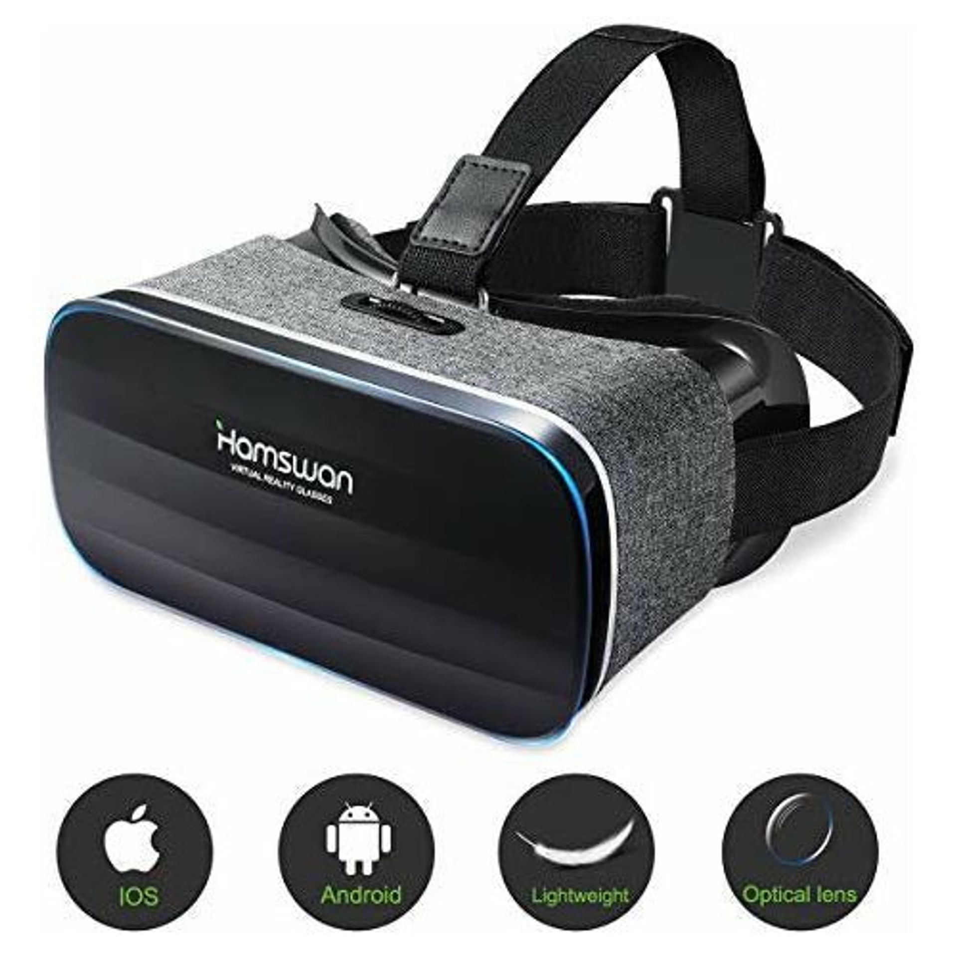HAMSWAN VR Headset, Virtual Reality Headset, 3D Glasses, VR 