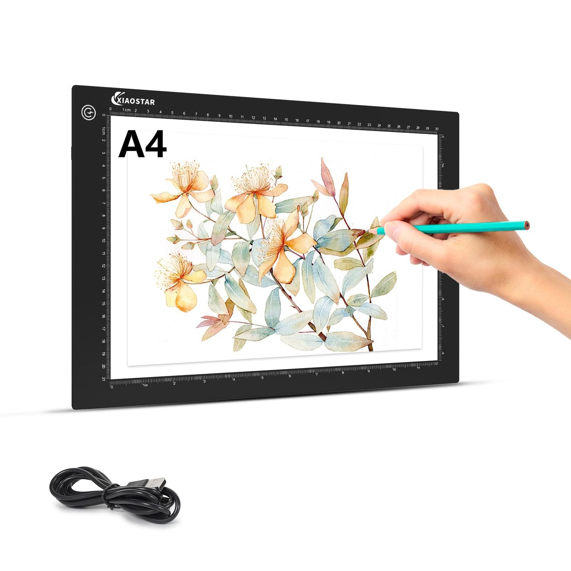 A4 LED Light Box Drawing Pad - 3 Brightness Levels for Artists & Tracing
