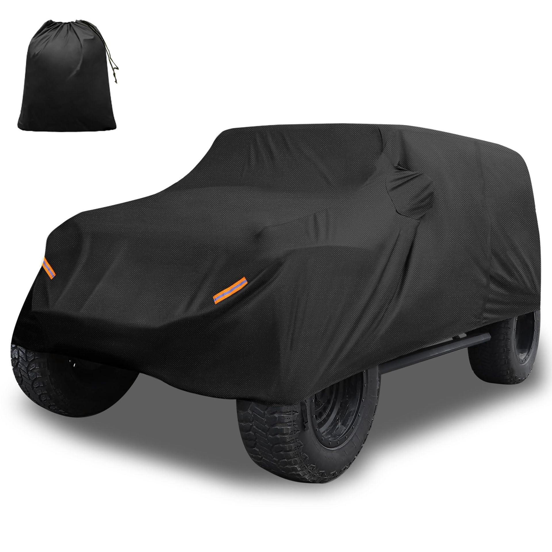 SUV Waterproof Car Cover for Jeep Wrangler JK/JL 4 Door 2007-2021 - 210D Oxford, All-Weather Protection, UV Resistant with Door Zipper