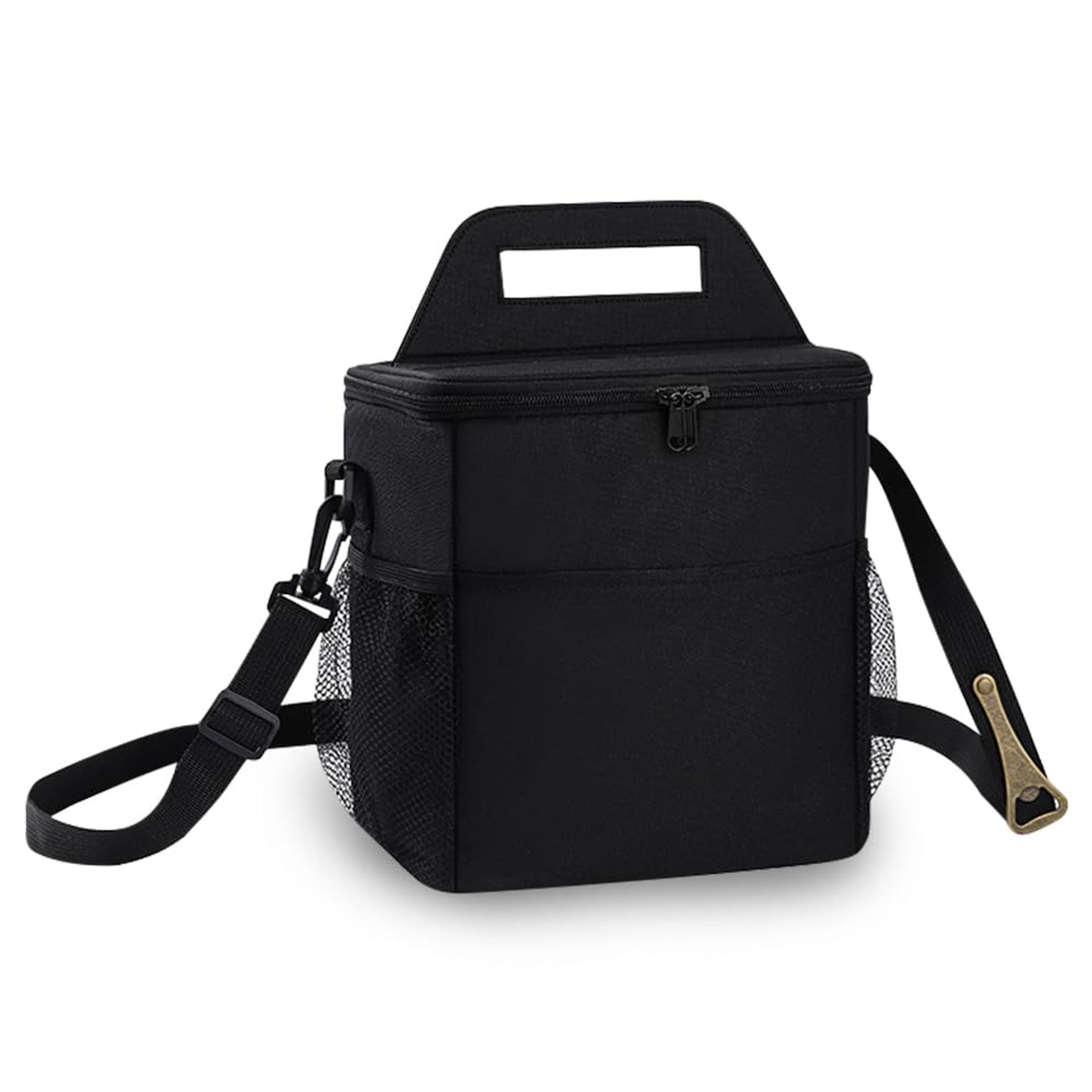 Chyaya Insulated Lunch Bag 9L Black - Leakproof & Reusable with Adjustable Strap for Work, School & Picnic