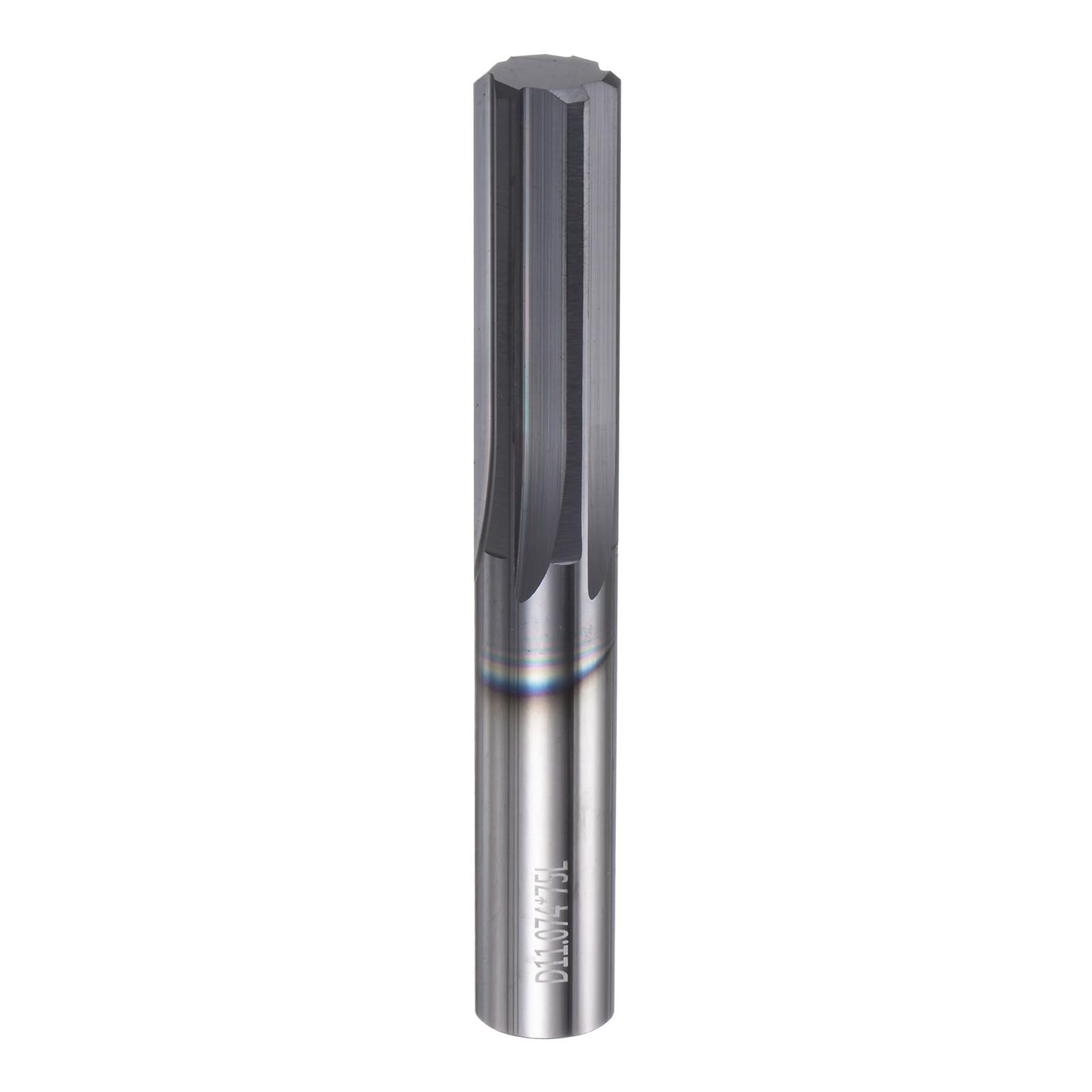 Carbide Chucking Reamer 11.61mm Straight Flute Shank Tool for CNC, Lathes & Metalworking