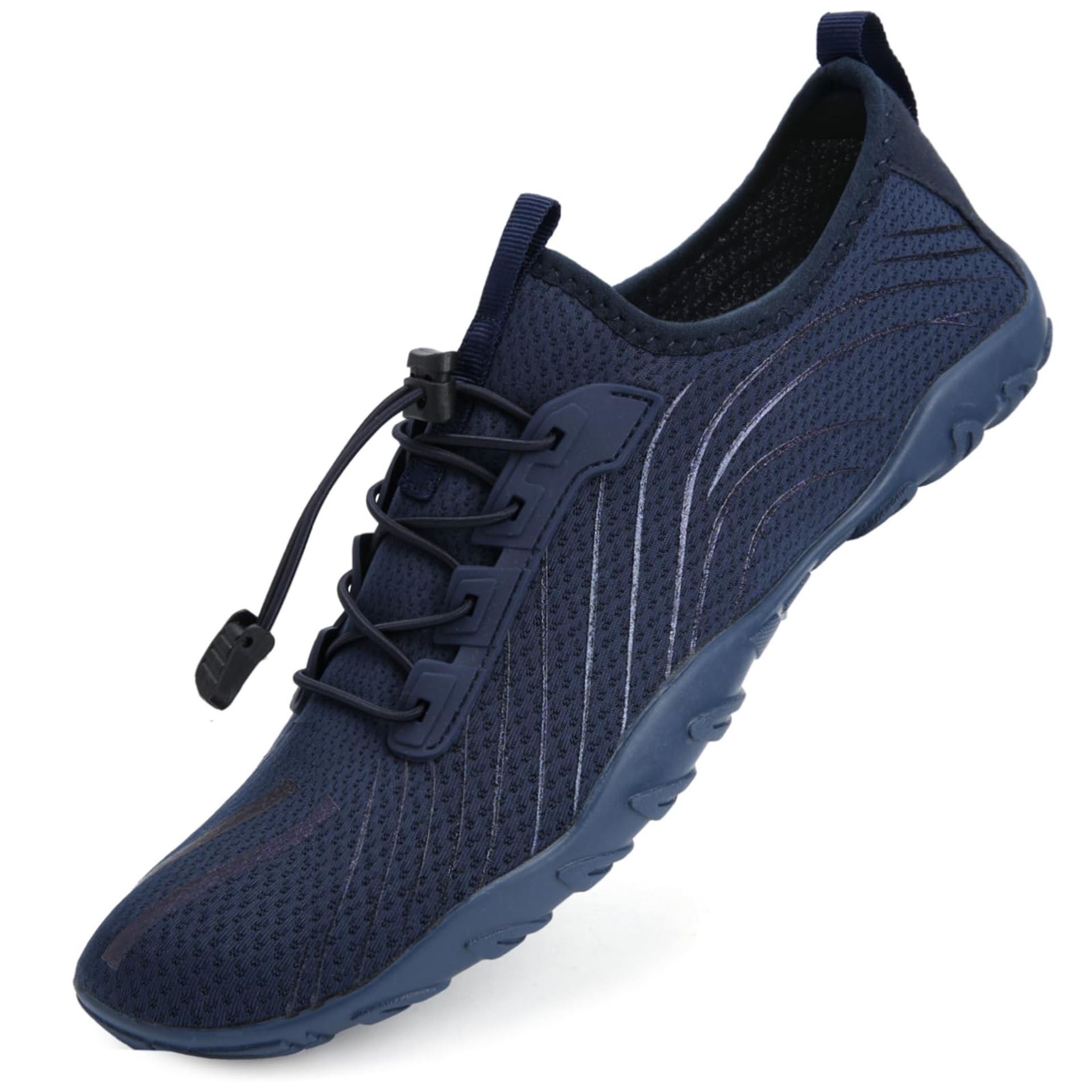 Unisex Water Shoes Quick Dry Barefoot Aqua Swim Footwear for Beach, Pool, Surfing & Yoga - Navy UK 8