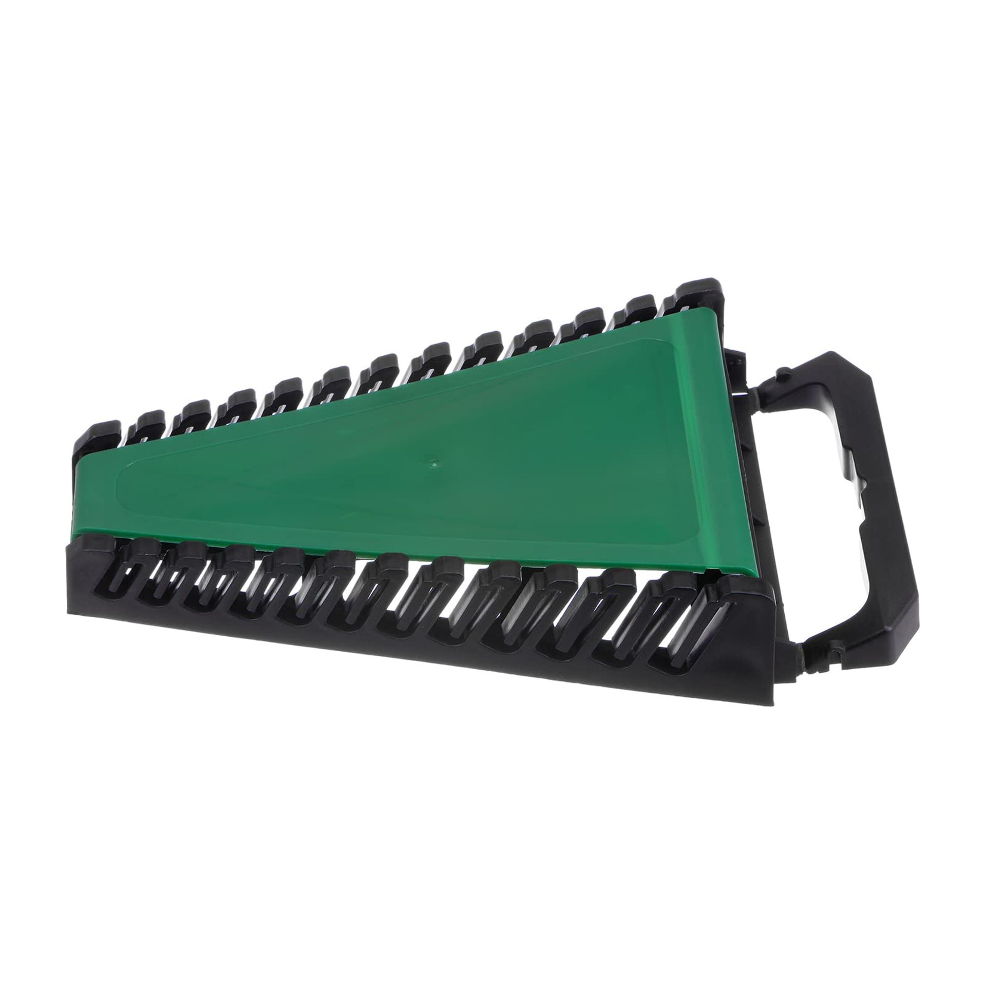 sourcing map Wrench Organizer Rack 12 Slots 8.3" x 5.9" ABS Plastic Tool Holder with Handle for Carrying