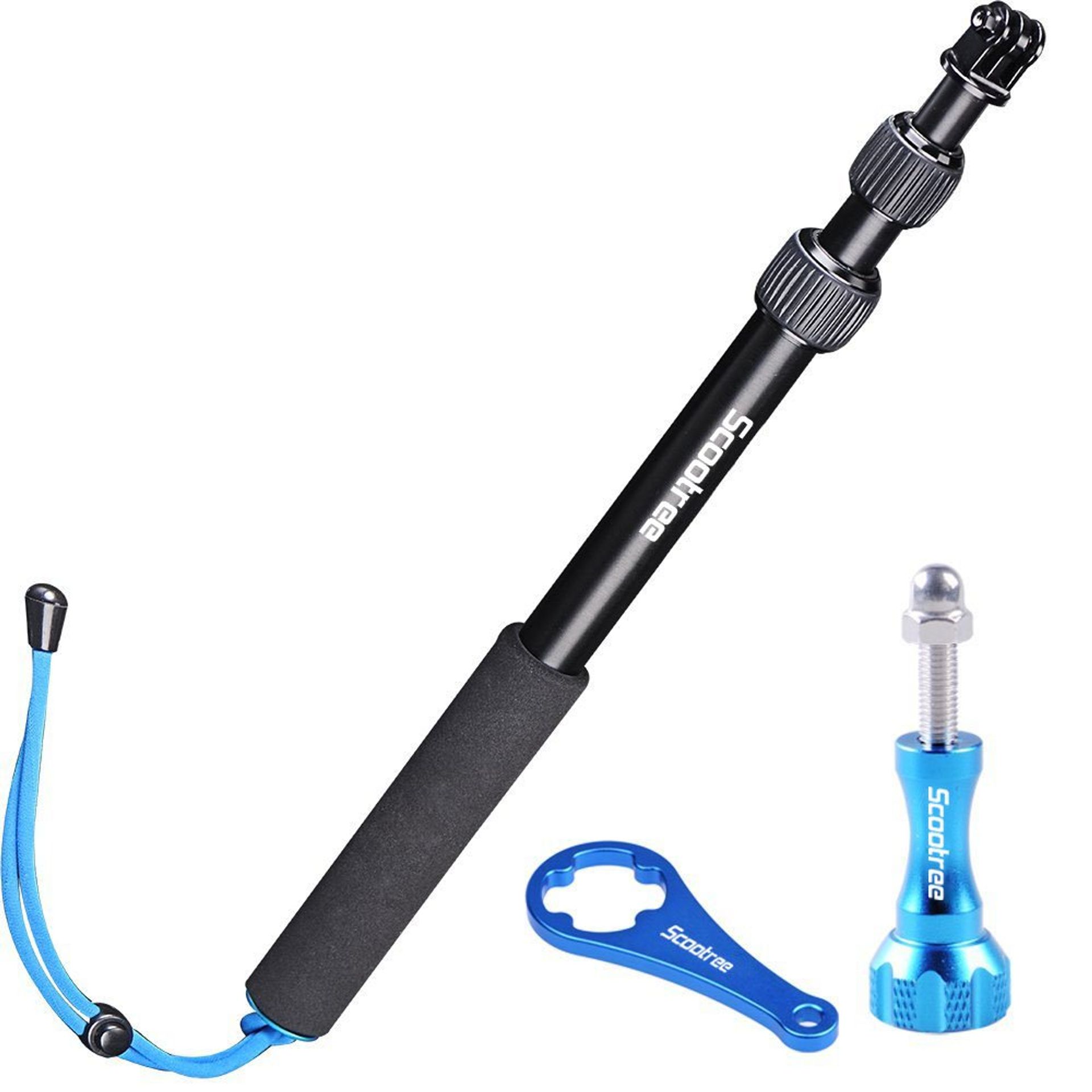 Alloy Telescopic Selfie Stick Pole for GoPro Hero & DJI Osmo Action - Extendable 15.8–40.5 Inch, Lightweight Handheld Grip