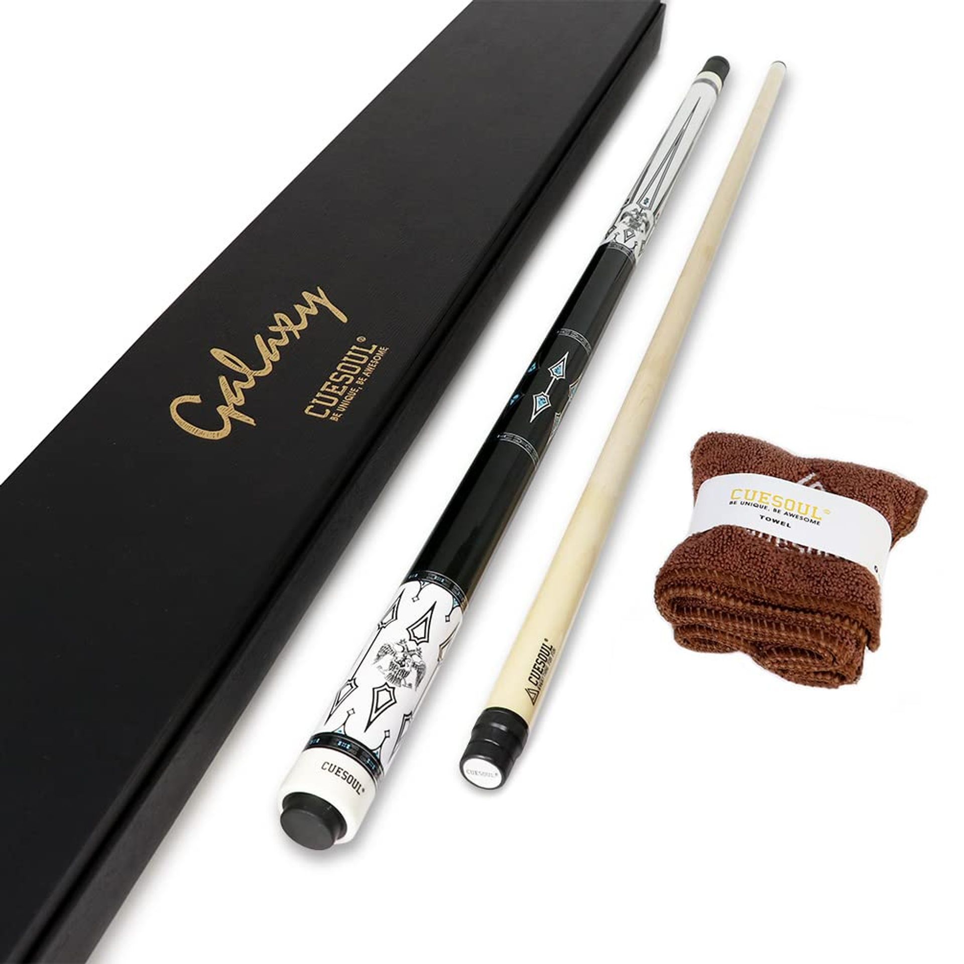 58in Galaxy Pool Cue Stick 19oz with 13mm Tip – Professional Billiards Snooker Cue