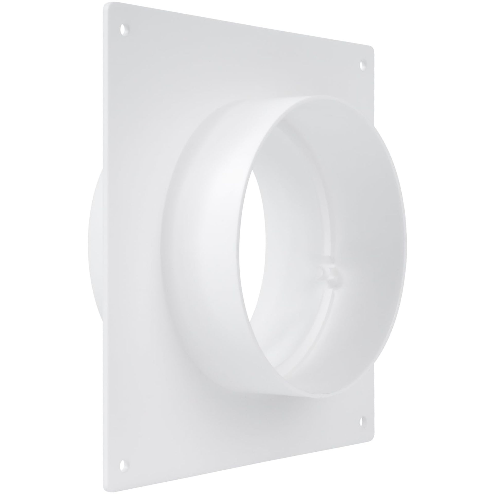 5" Inch Pack of 2 Duct Connector Flanges - Plastic Straight Pipe Flange for Heating Cooling - Inlet Outlet Ventilation System - Ducting Coupling Wall Plate - Assembly Joint Set (125mm)