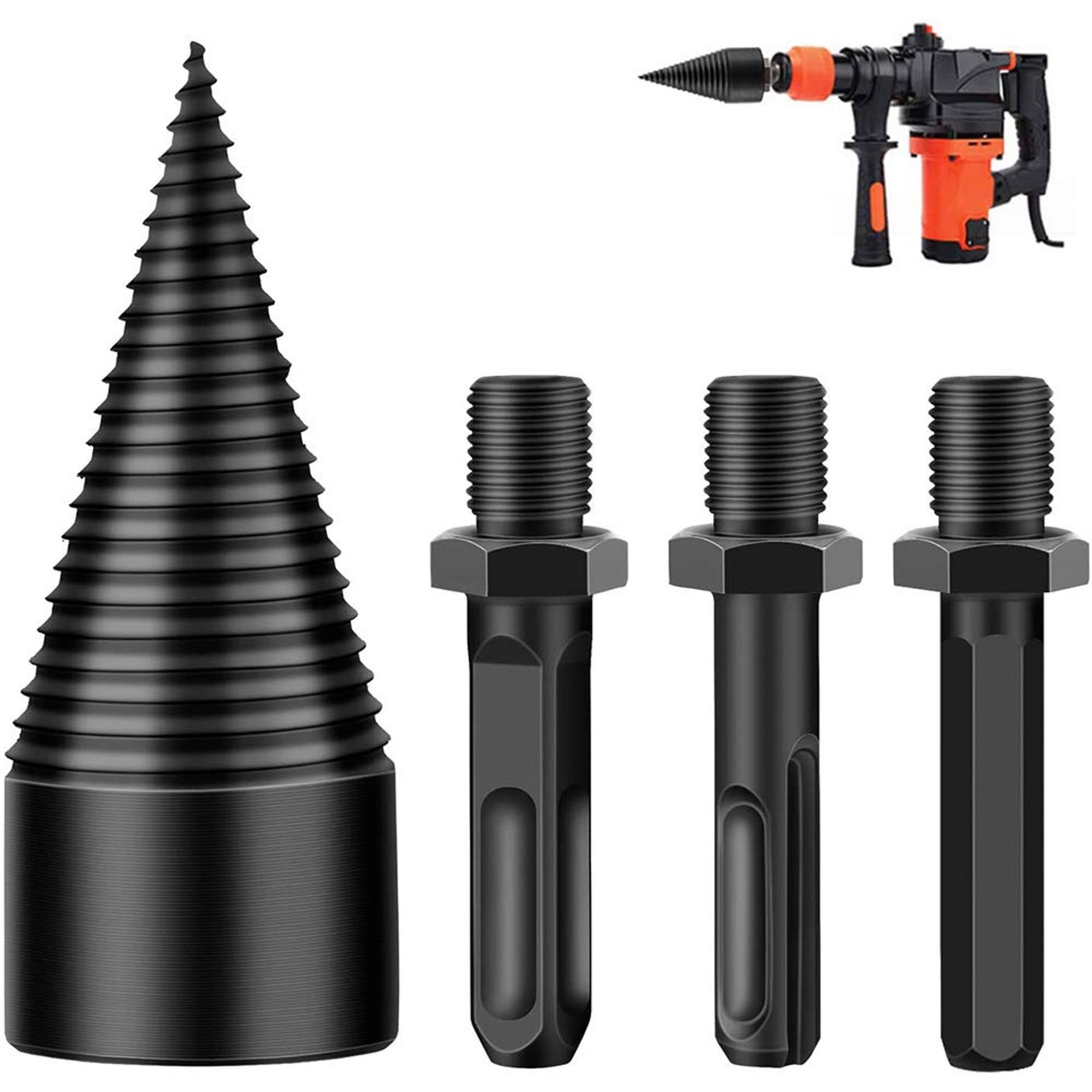 Heavy Duty 42MM Wood Splitter Drill Bit for Power & Electric Drills - Perfect for Firewood