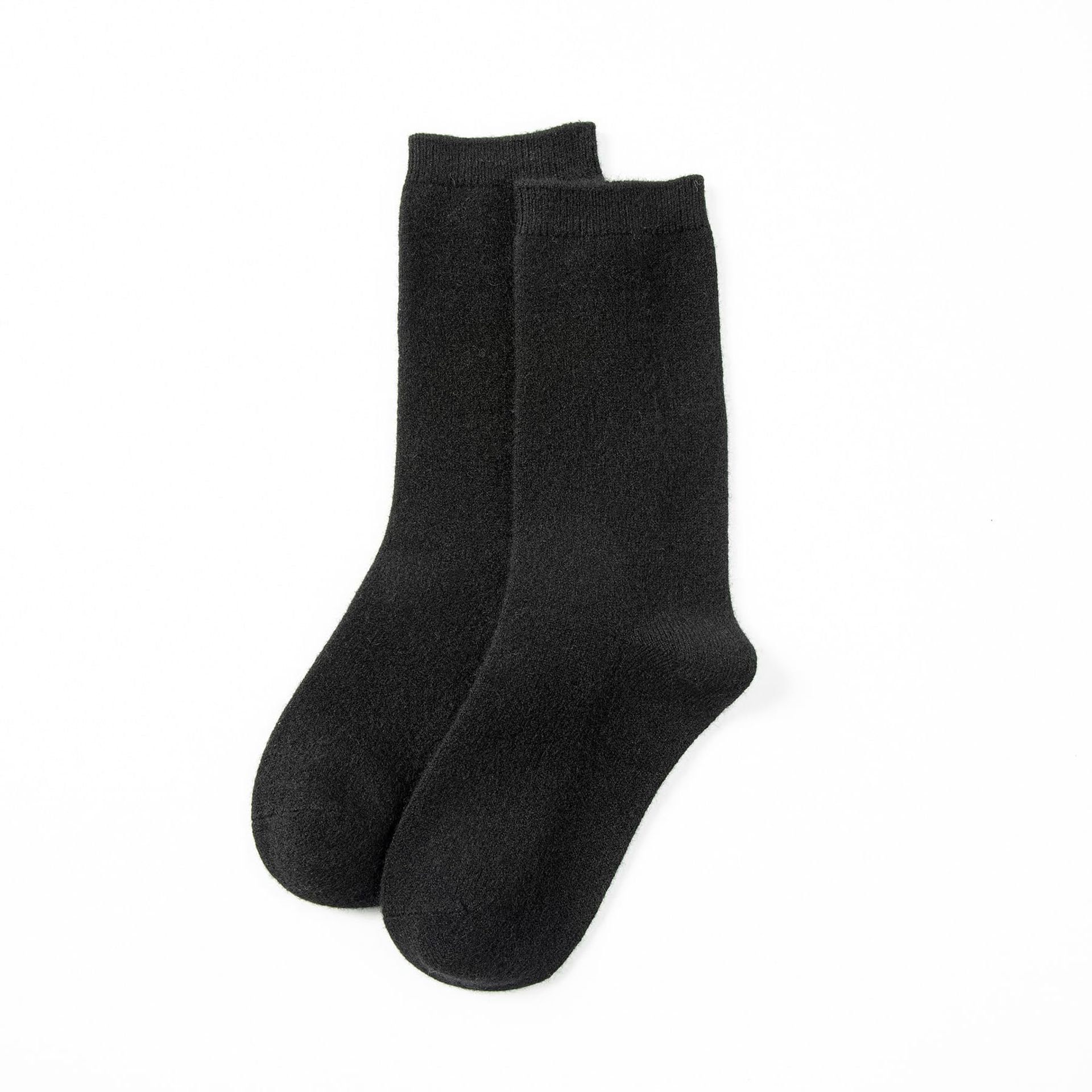 Unisex 100% Pure Cashmere Bed Socks Super Soft Warm Fluffy Comfort Wear - Black One Size