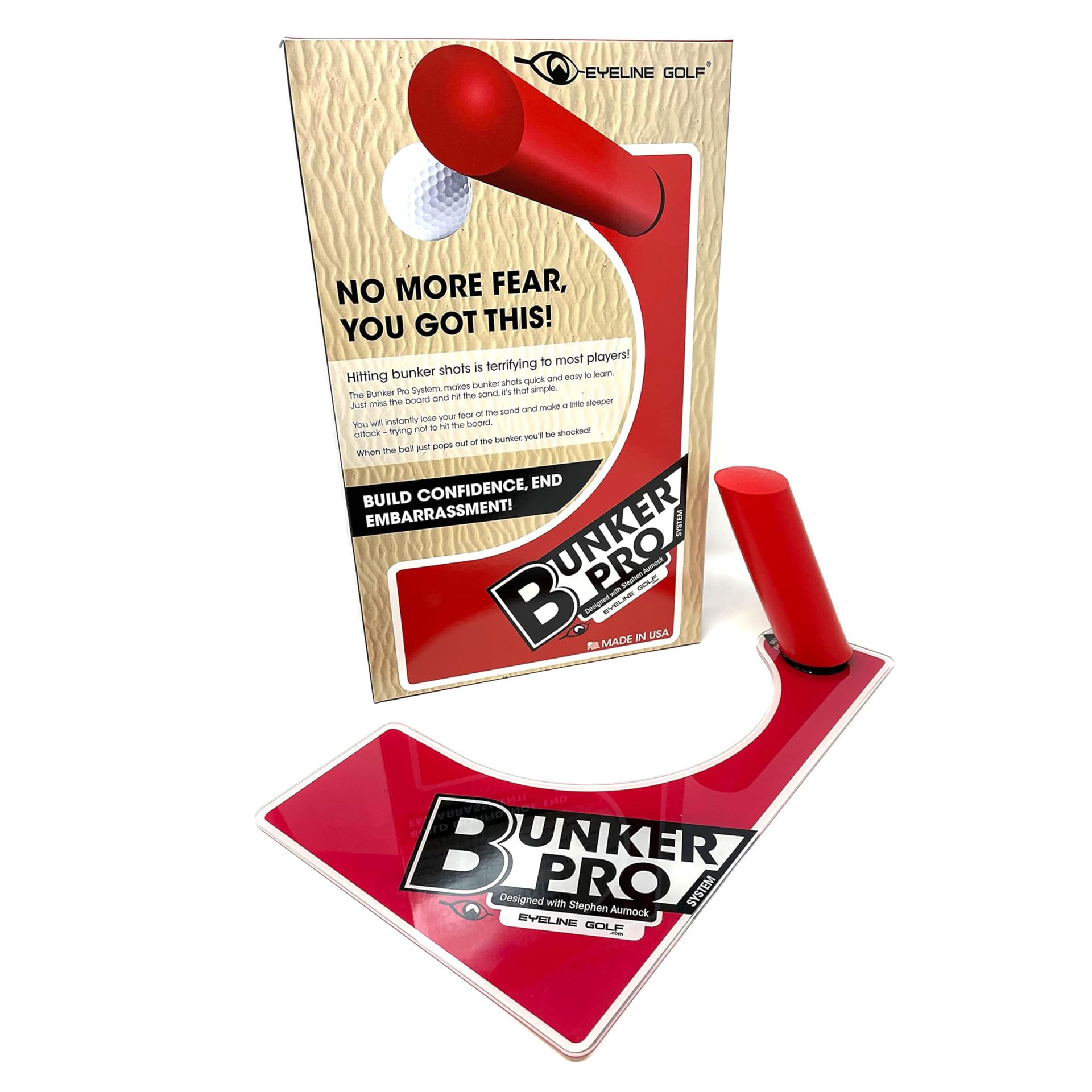 Golf Bunker Practice Training Aid Helps Improve Sand Shots and Accuracy - Black Bunker-PRO