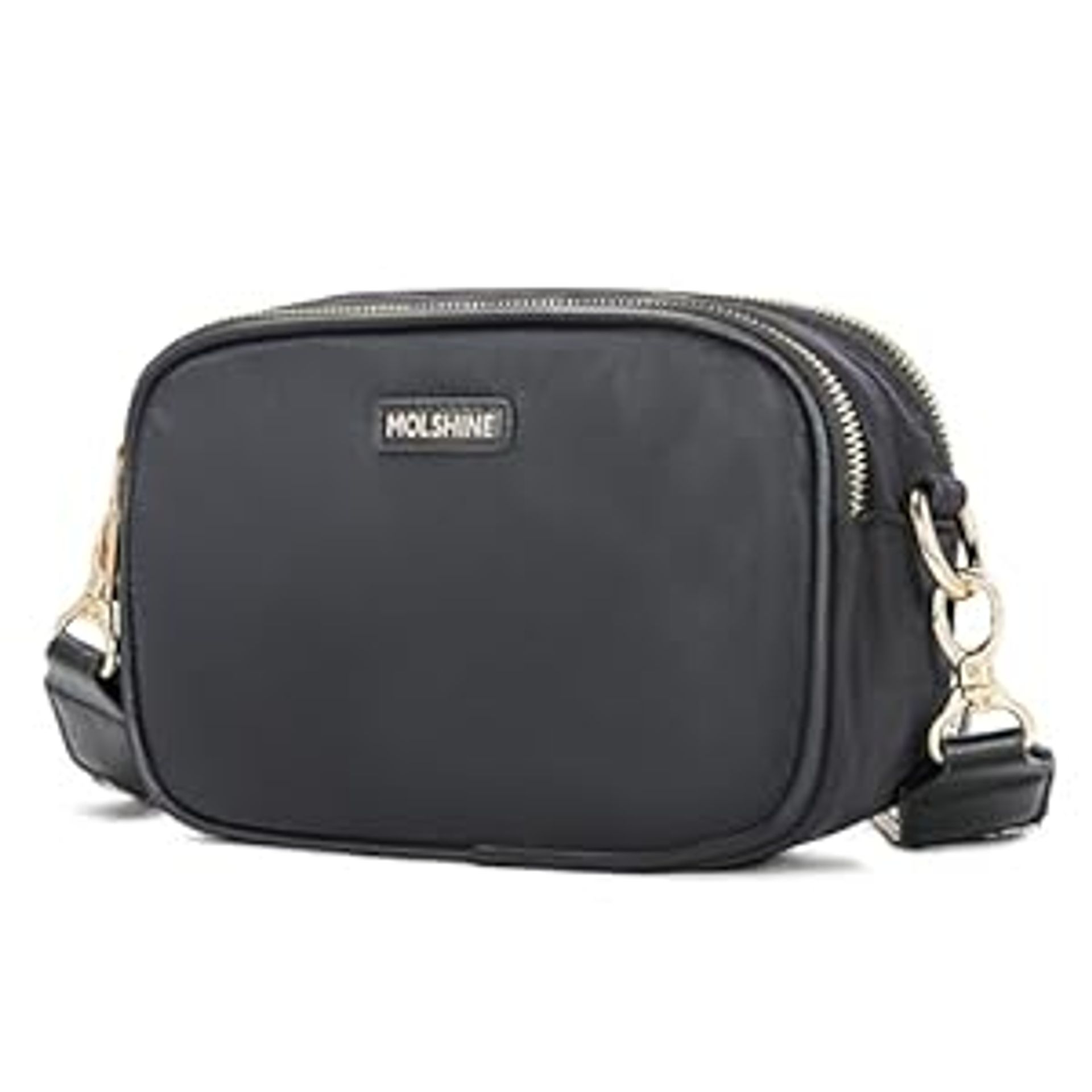 Small Crossbody Bag for Women and Men Nylon Waterproof with Adjustable Detachable Strap and Organised Compartments - Grey