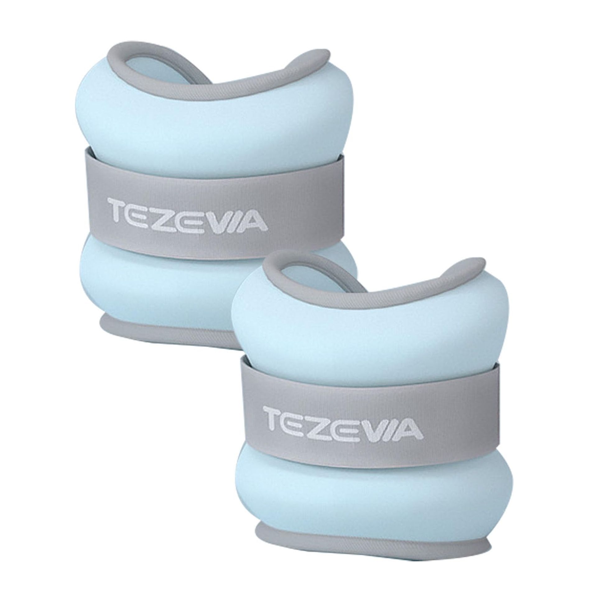 Adjustable Ankle Weights Set for Fitness, Running & Aerobics with Soft Breathable Fabric and Secure Strap - Blue 4KG Pair (2 x 2KG)
