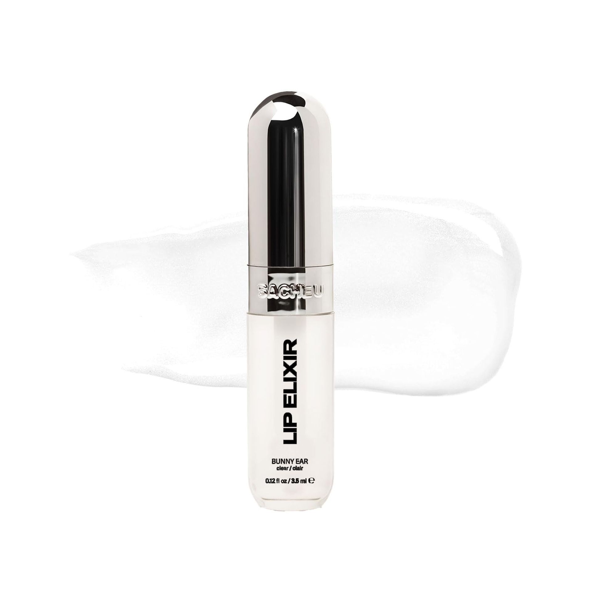 Nourishing Hydrating Lip Gloss Vegan Collagen-Enriched Non-Sticky Shine - Clear & Sheer Pink 3.5 ml (Pack of 2)