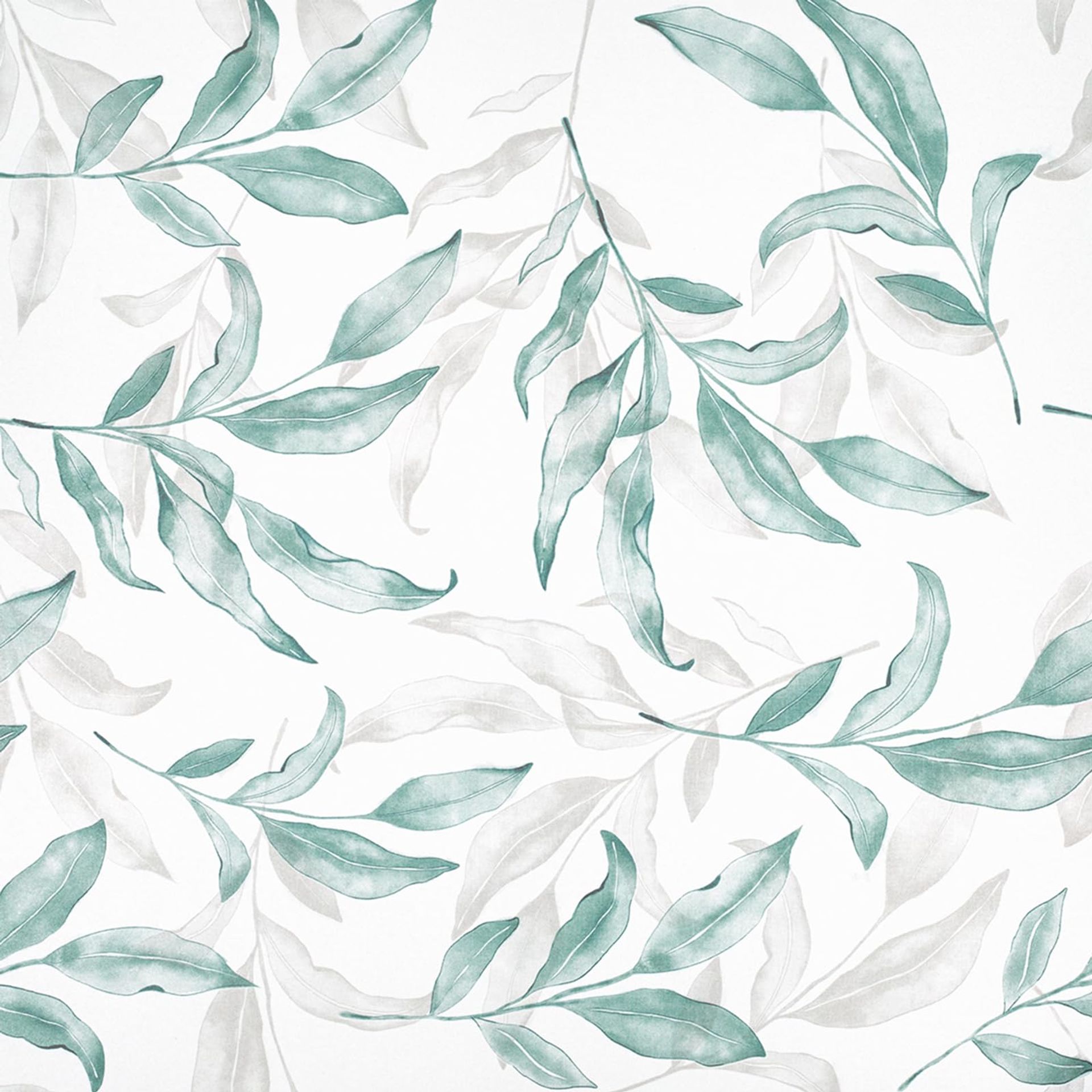 Self Adhesive Peel and Stick Wallpaper Vinyl Wrap for Furniture, Kitchen & Cabinets - Blue Leaf 59x300cm